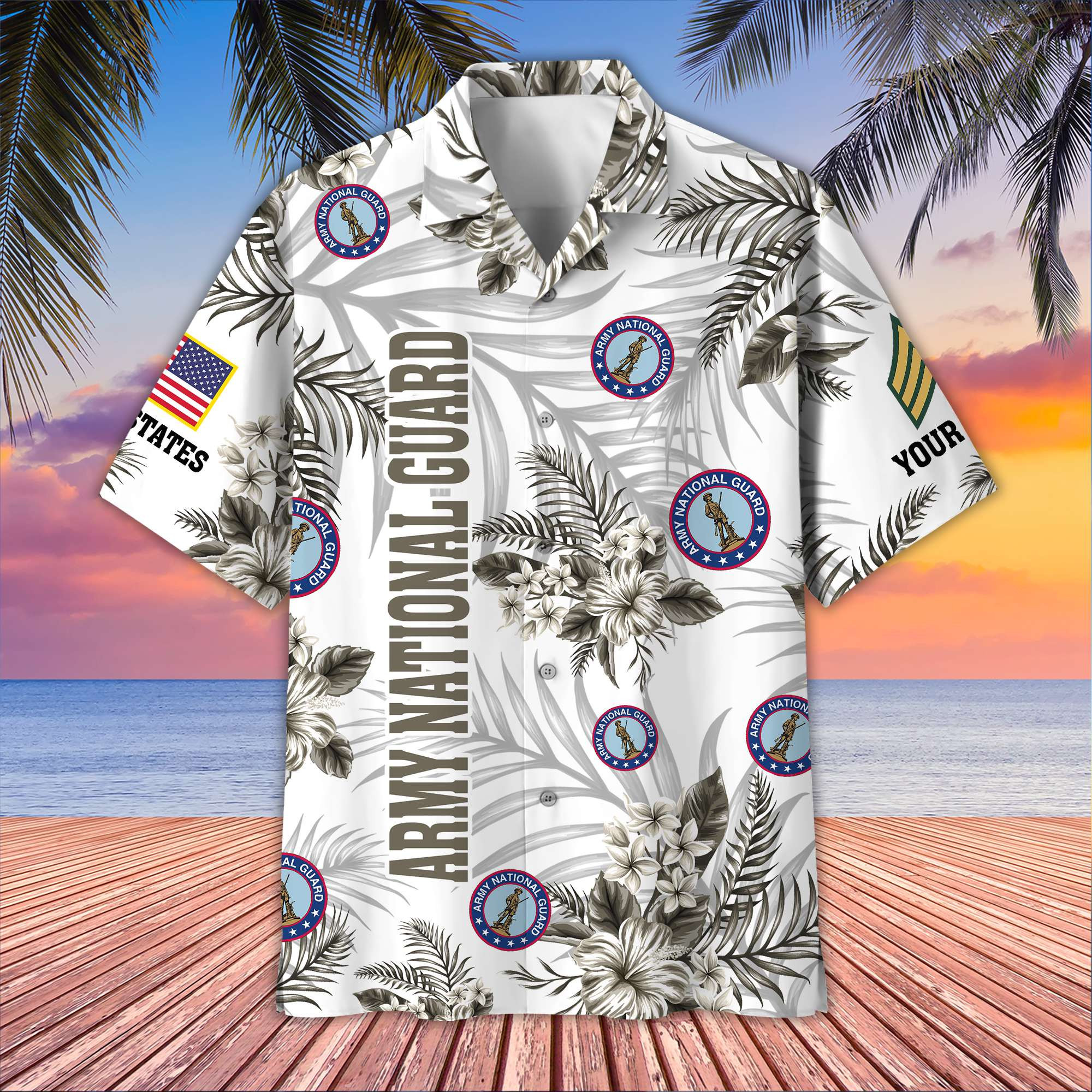 Unique Custom Name, Rank, US Army National Guard Veteran Hawaiian Shirt VPVC406208, Gifts For Army National Guard Veteran, Best Gifts On Father’s Day, Independence Day, Veterans Day