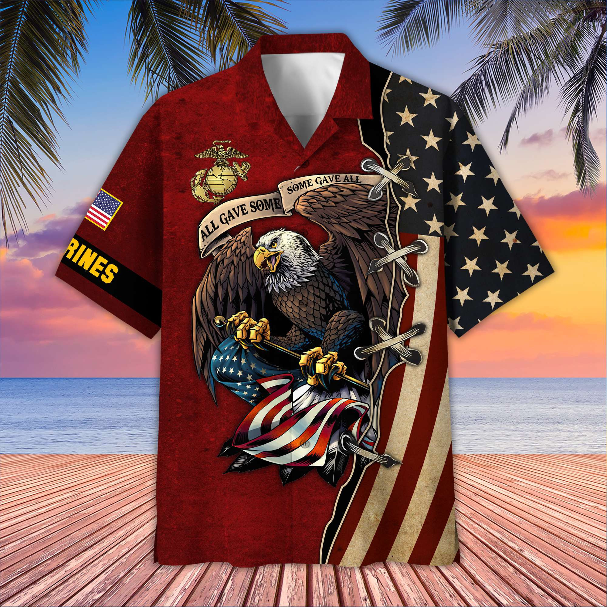 Premium USMC Hawaiian Shirt VPVC406003, Gifts For Marine Veteran, Best Gifts On Father’s Day, Armed Forces Day, Independence Day, Veterans Day