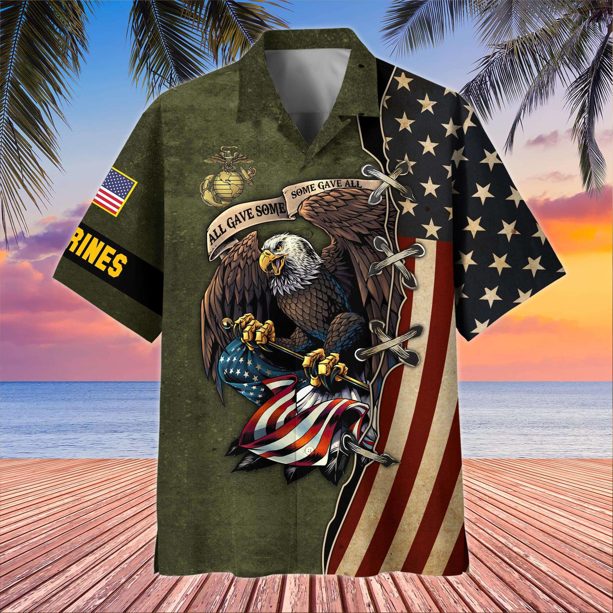 Premium USMC Hawaiian Shirt VPVC406011, Gifts For Marine Veteran, Best Gifts On Father’s Day, Armed Forces Day, Independence Day, Veterans Day