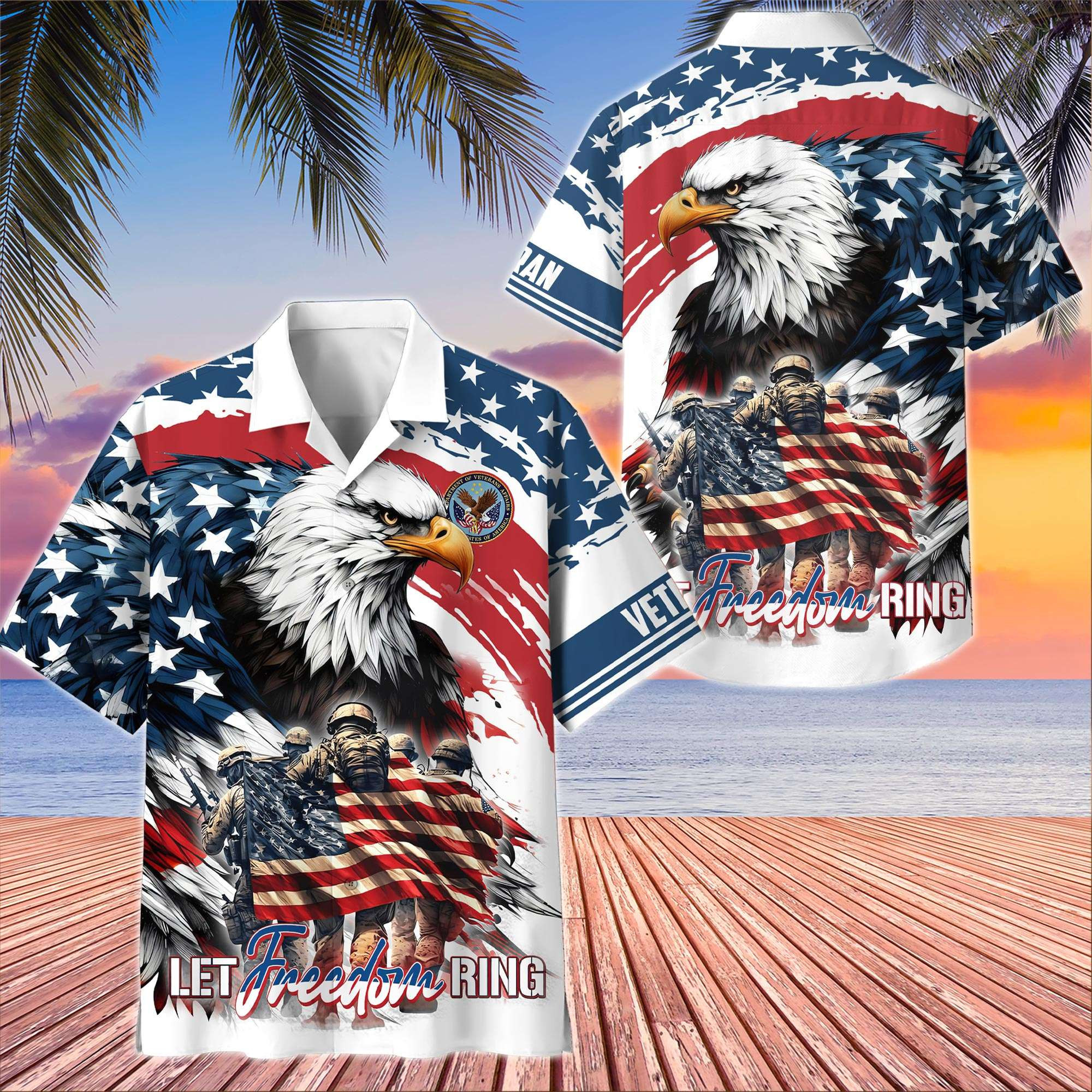 Premium US Veteran Hawaiian Shirt VPVC405807, Gifts For US Veteran, Best Gifts On Father’s Day, Armed Forces Day, Independence Day, Veterans Day