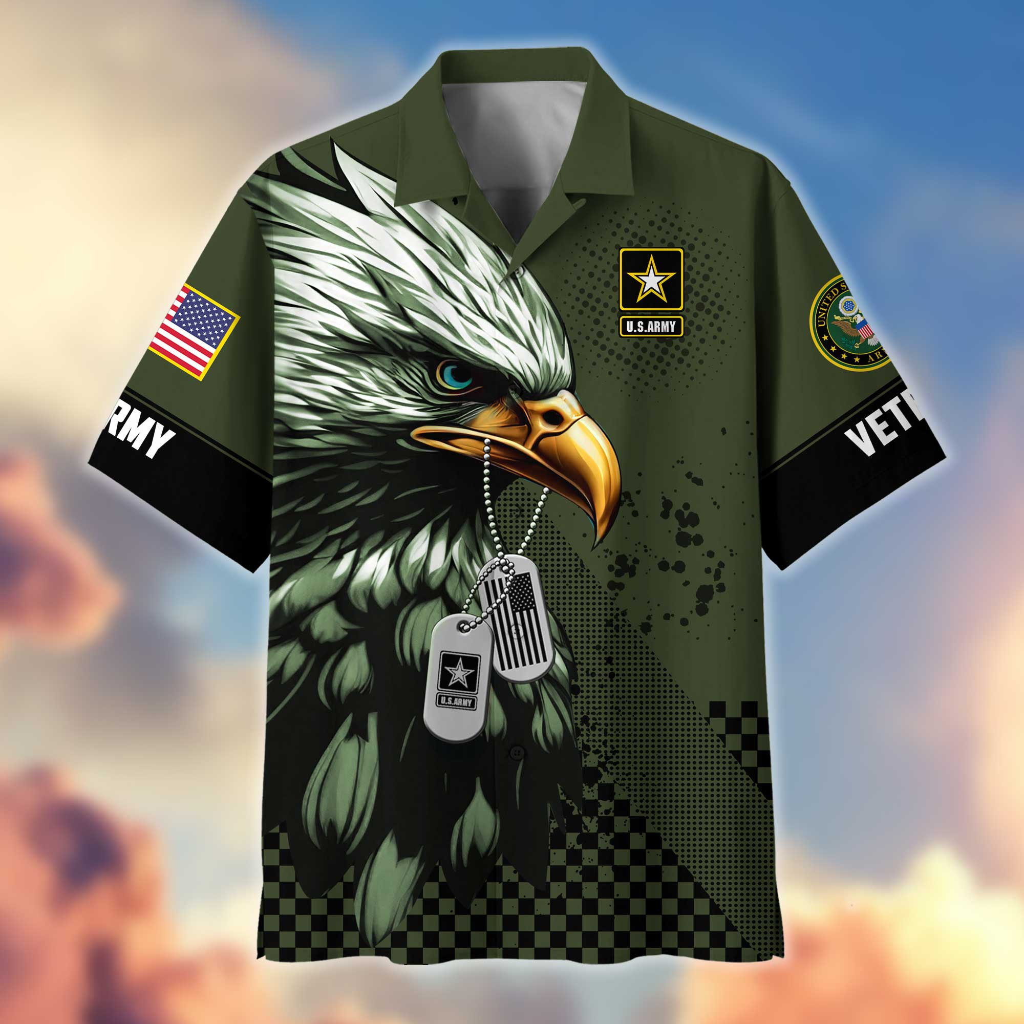 Unique US Army Hawaiian Shirt VPVC404701, Gifts For Army Veteran, Best Gifts On Father’s Day, Independence Day, Veterans Day