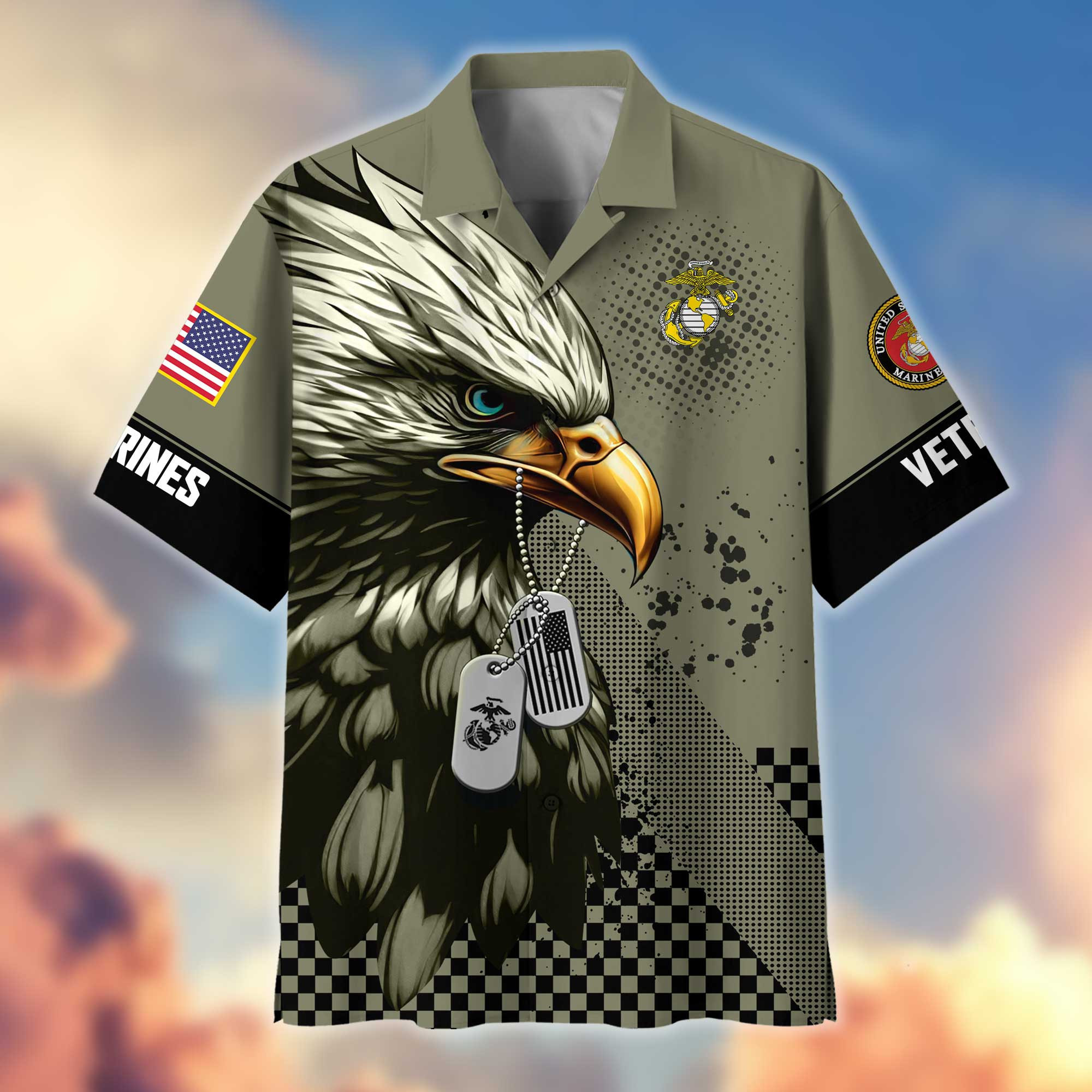 Unique USMC Hawaiian Shirt VPVC404711, Gifts For Marine Veteran, Best Gifts On Father’s Day, Independence Day, Veterans Day