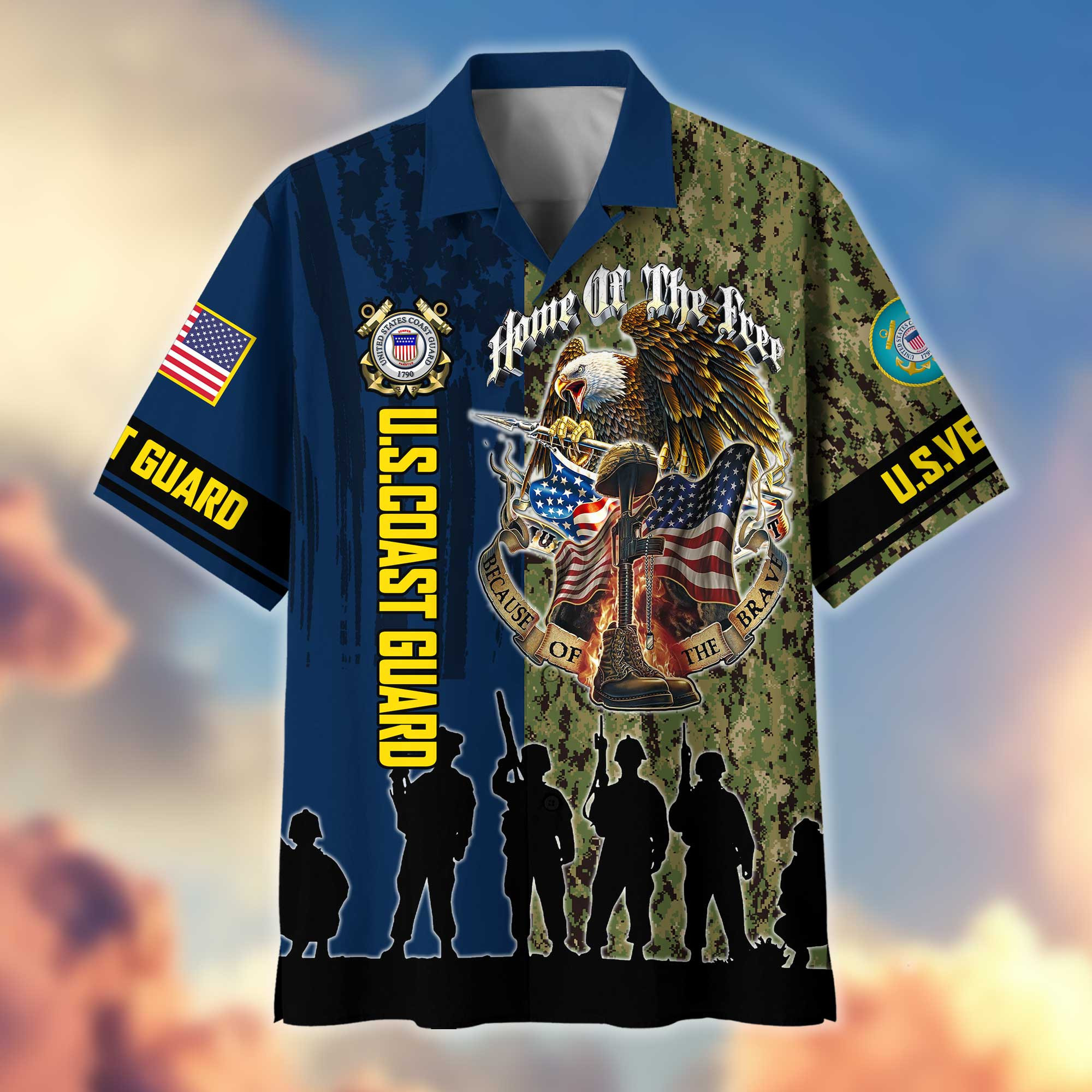 Premium USCG Hawaiian Shirt VPVC404505 Gifts For Coast Guard Veteran, Best Gifts On Father’s Day, Armed Forces Day, Independence Day, Veterans Day