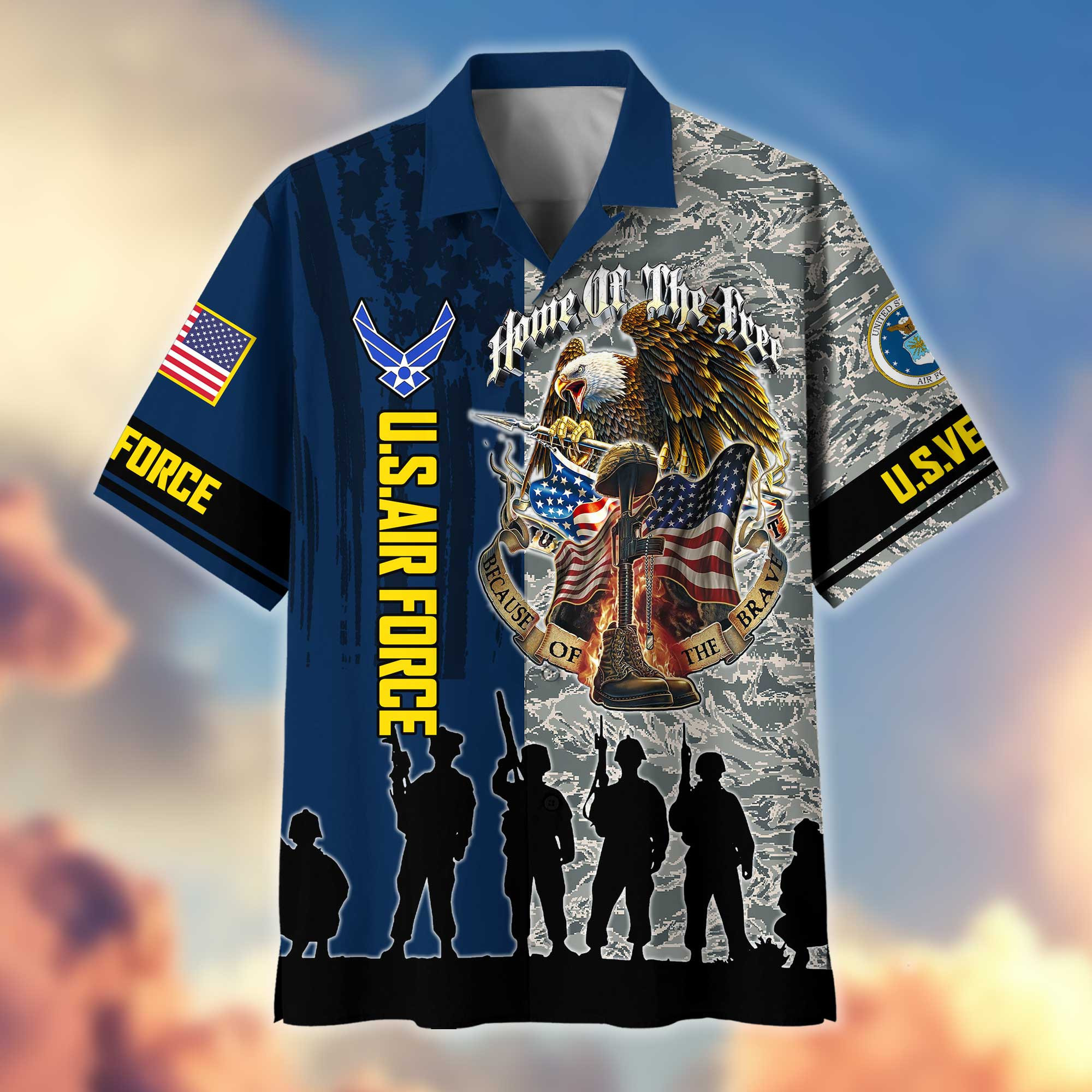 Premium USAF Hawaiian Shirt VPVC404512 Gifts For Air Force Veteran, Best Gifts On Father’s Day, Armed Forces Day, Independence Day, Veterans Day