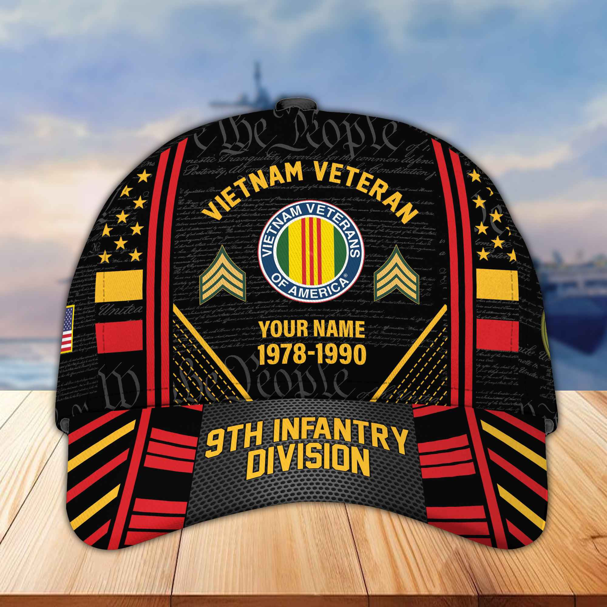 Premium 9th Infantry Division Custom Hat, Gift For Vietnam Veteran BPVC270510