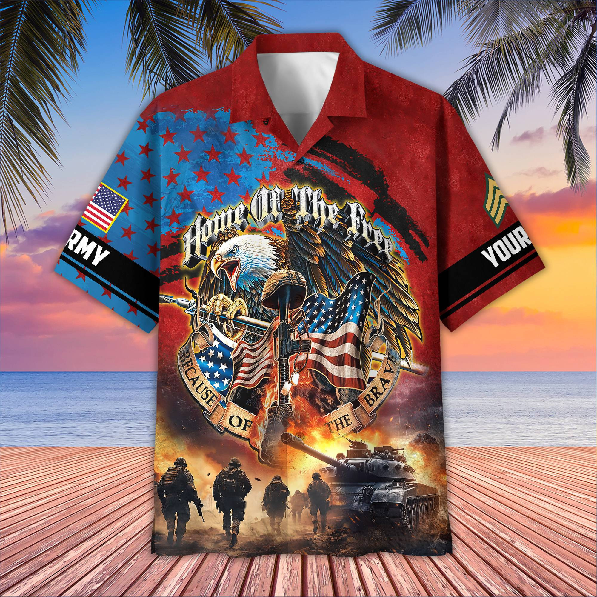 Unique Custom Name, Rank, US Army Hawaiian Shirt VPVC405601, Gifts For Army Veteran, Best Gifts On Father’s Day, Independence Day, Veterans Day
