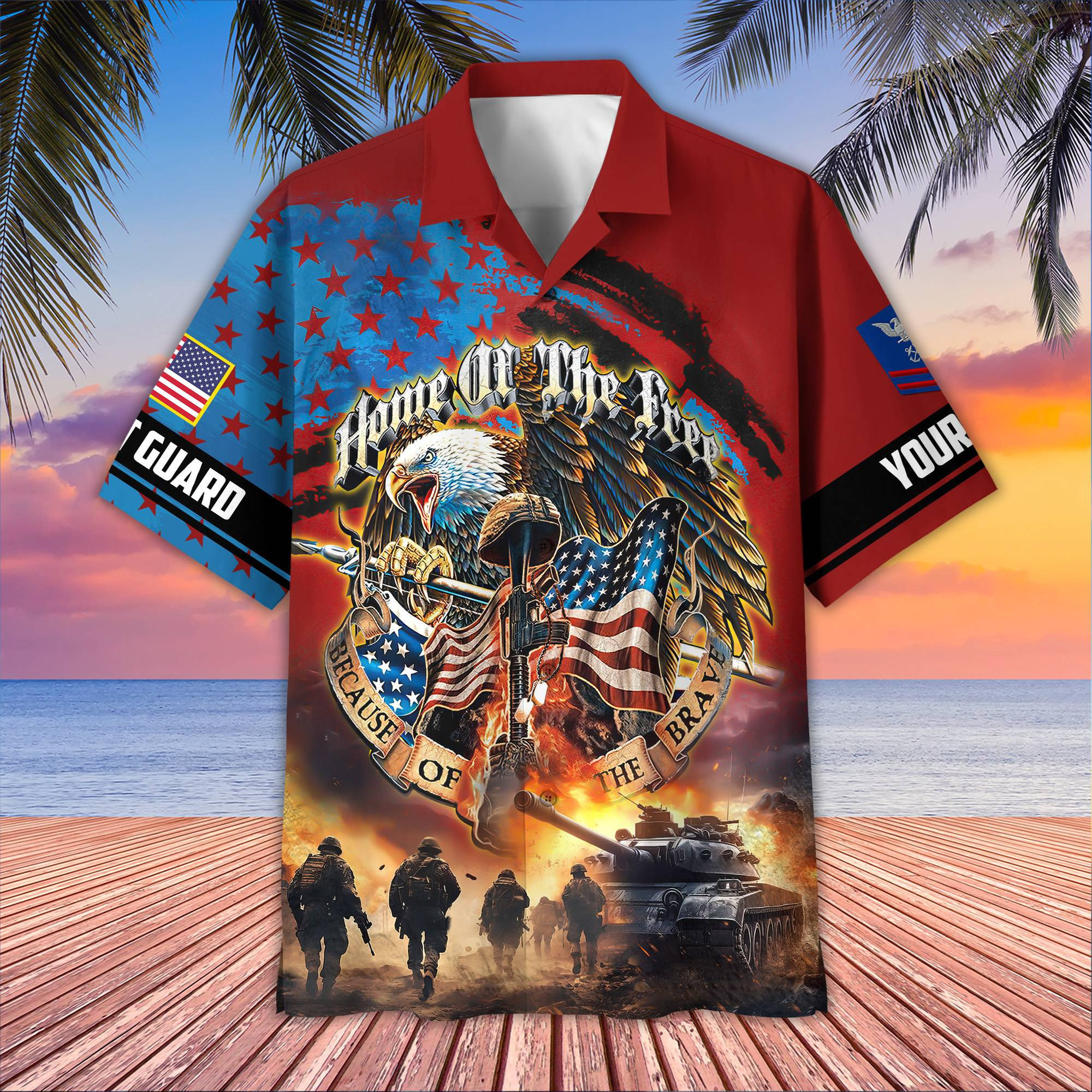 Unique Custom Name, Rank, USCG Hawaiian Shirt VPVC405605, Gifts For Coast Guard Veteran, Best Gifts On Father’s Day, Independence Day, Veterans Day