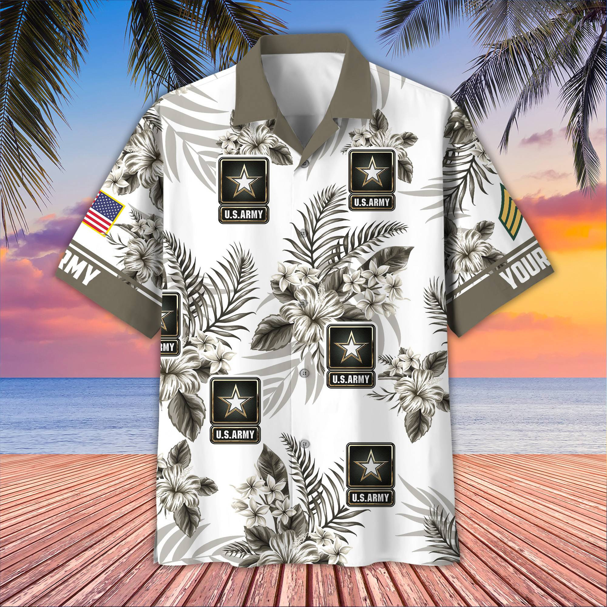 Premium Custom US Army Hawaiian Shirt VPVC406910, Gifts For Army Veteran, Best Gifts On Father’s Day, Armed Forces Day, Independence Day, Veterans Day