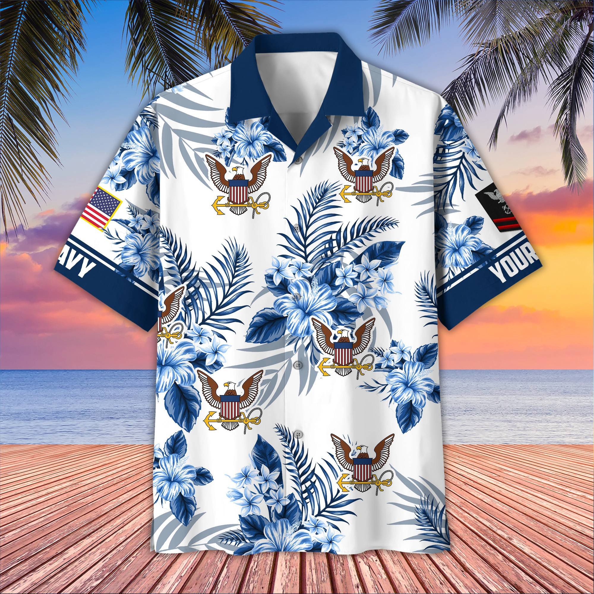 Premium Custom US Navy Hawaiian Shirt VPVC406902, Gifts For Navy Veteran, Best Gifts On Father’s Day, Armed Forces Day, Independence Day, Veterans Day