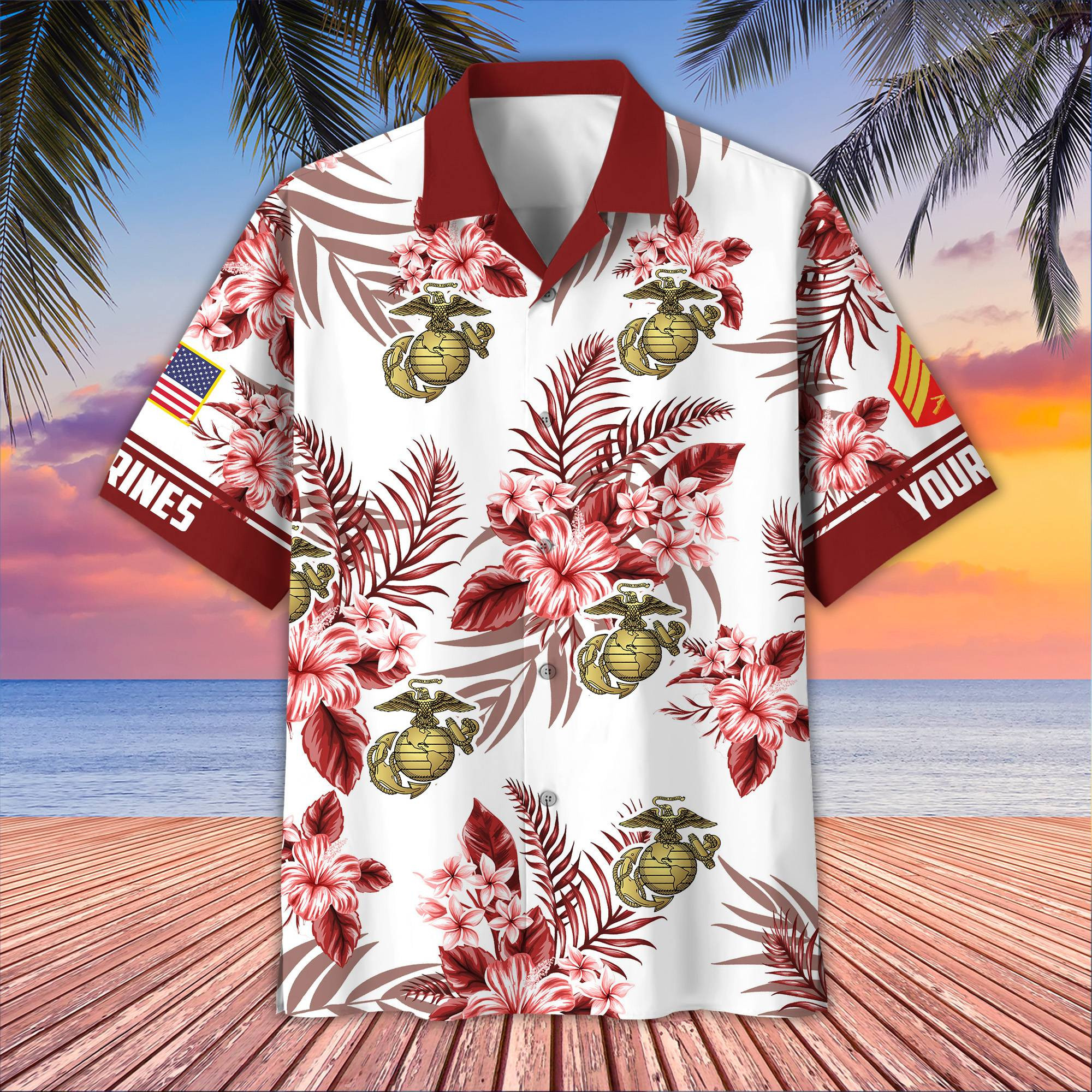 Premium Custom USMC Hawaiian Shirt VPVC406903, Gifts For Marine Veteran, Best Gifts On Father’s Day, Armed Forces Day, Independence Day, Veterans Day