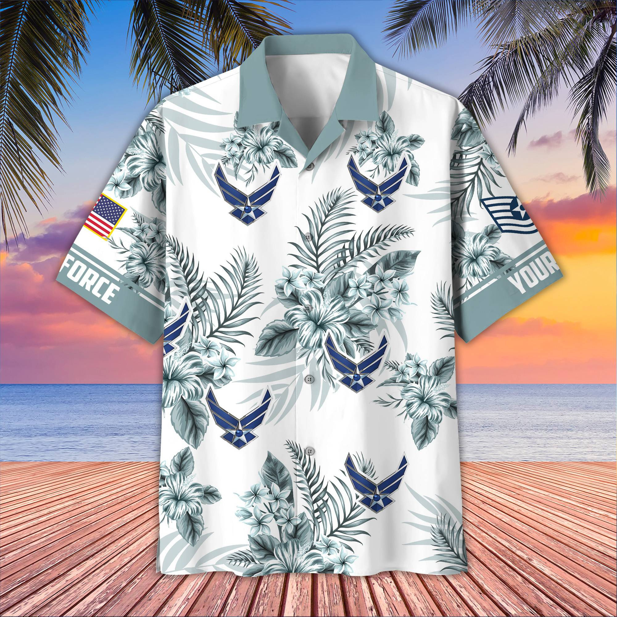 Premium Custom USAF Hawaiian Shirt VPVC406904, Gifts For Air Force Veteran, Best Gifts On Father’s Day, Armed Forces Day, Independence Day, Veterans Day