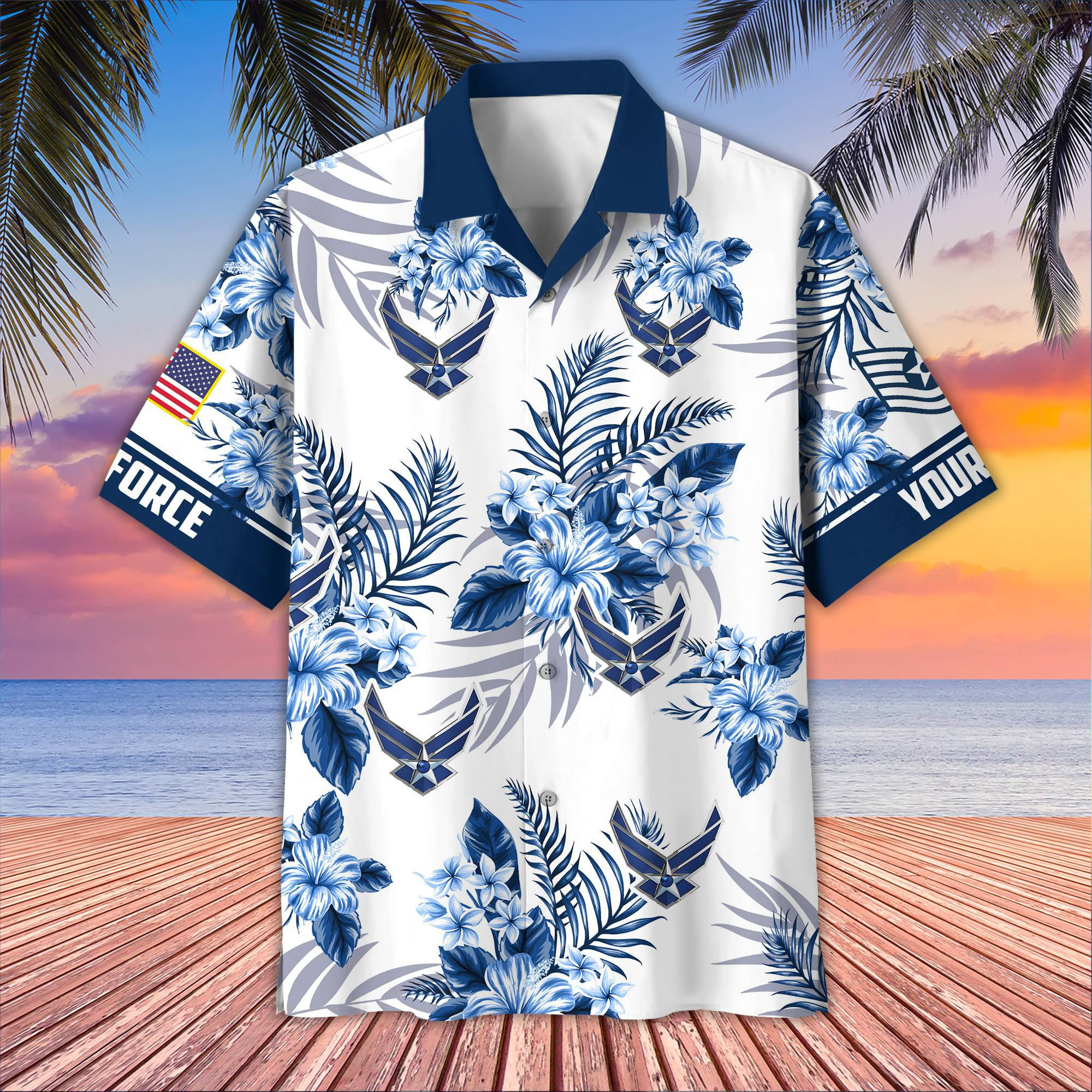 Premium Custom USAF Hawaiian Shirt VPVC406912, Gifts For Air Force Veteran, Best Gifts On Father’s Day, Armed Forces Day, Independence Day, Veterans Day