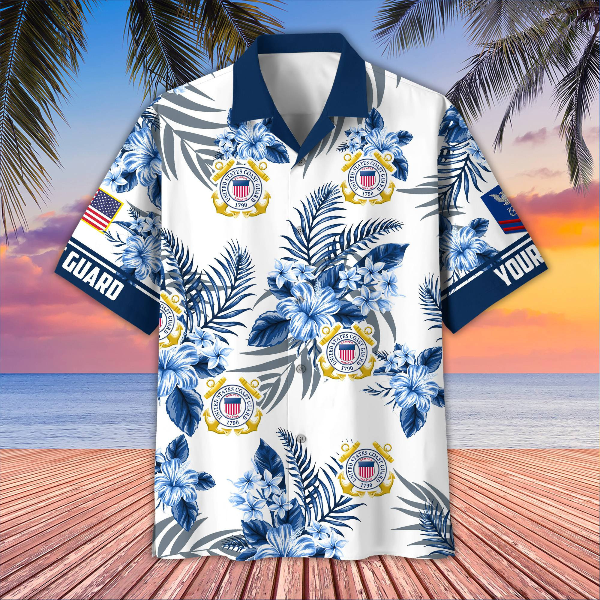 Premium Custom USCG Hawaiian Shirt VPVC406905, Gifts For Coast Guard Veteran, Best Gifts On Father’s Day, Armed Forces Day, Independence Day, Veterans Day