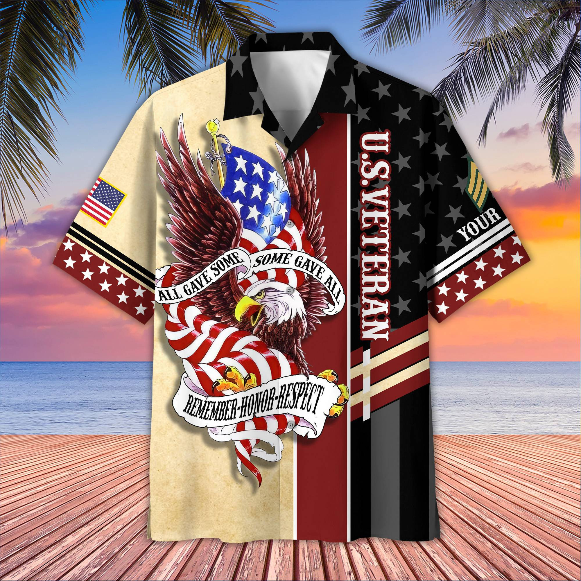 US Veteran Custom Hawaiian Shirt VPVC407007, Gifts For US Veteran, Best Gifts On Father’s Day, Armed Forces Day, Independence Day, Veterans Day