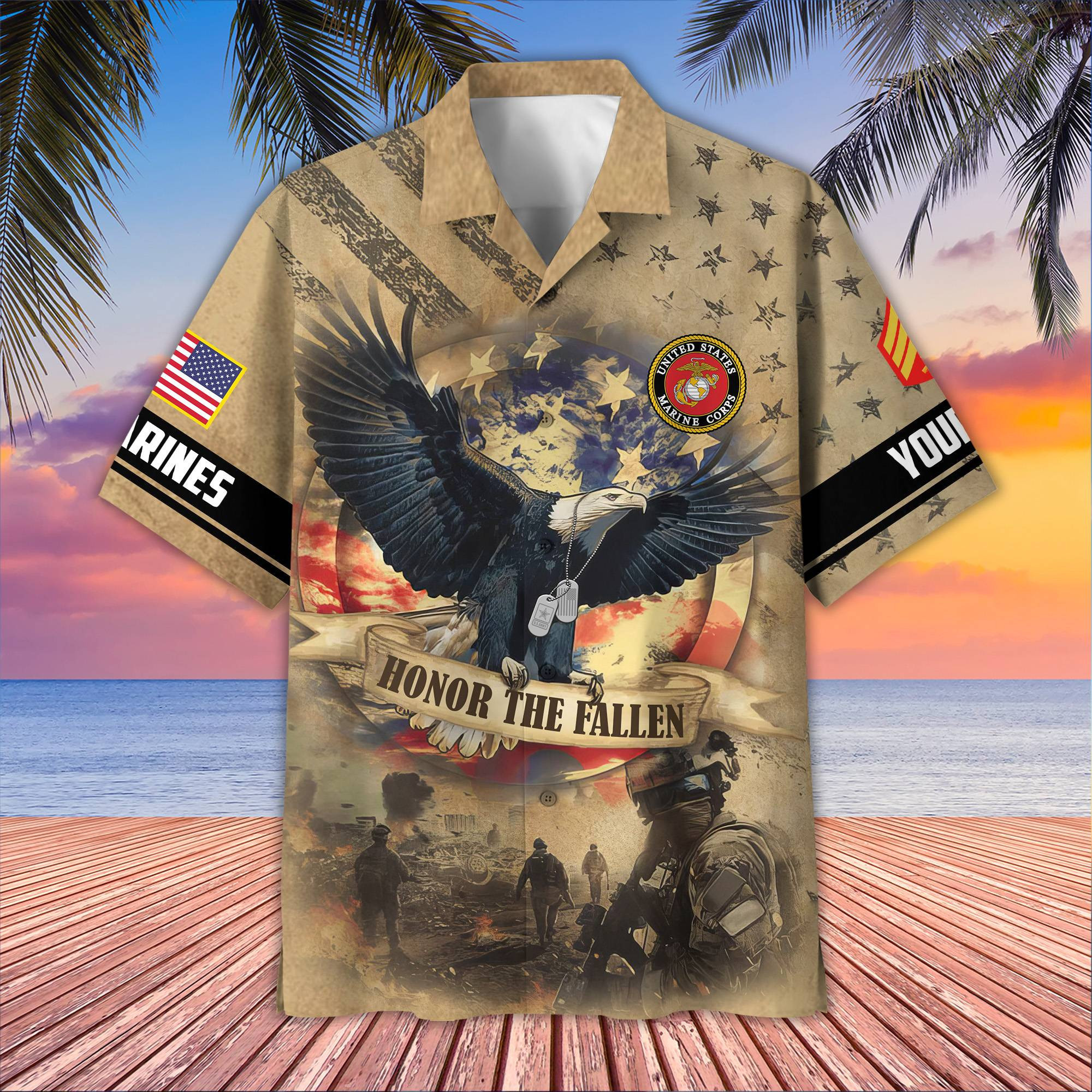Premium Custom USMC Hawaiian Shirt VPVC407103, Gifts For Marine Veteran, Best Gifts On Father’s Day, Armed Forces Day, Independence Day, Veterans Day