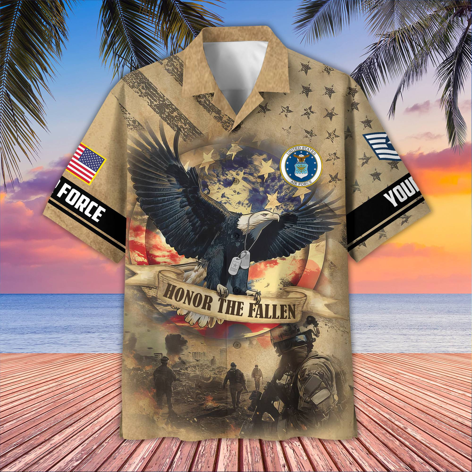 Premium Custom USAF Hawaiian Shirt VPVC407104, Gifts For Air Force Veteran, Best Gifts On Father’s Day, Armed Forces Day, Independence Day, Veterans Day