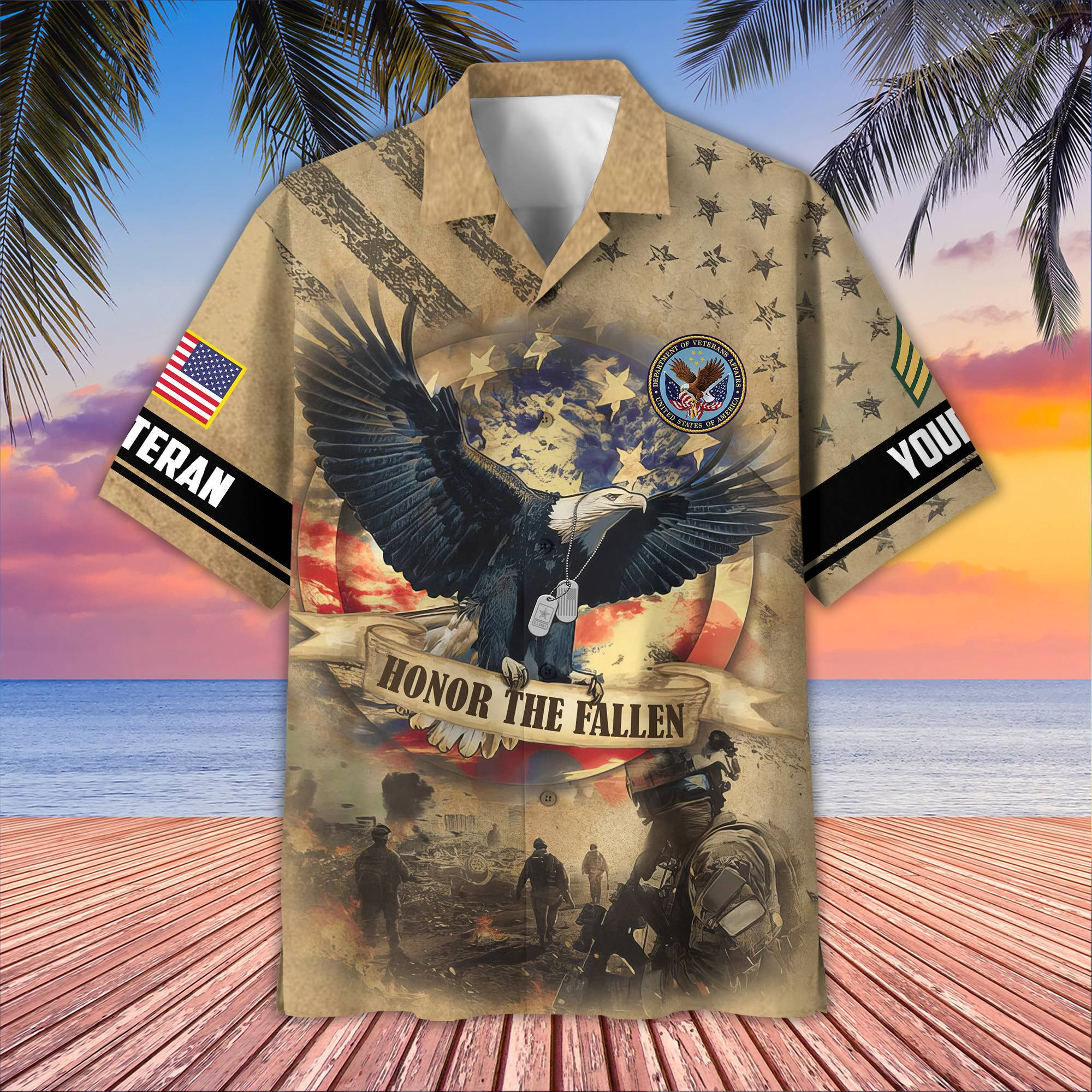 Premium Custom US Veteran Hawaiian Shirt VPVC407107, Gifts For US Veteran, Best Gifts On Father’s Day, Armed Forces Day, Independence Day, Veterans Day