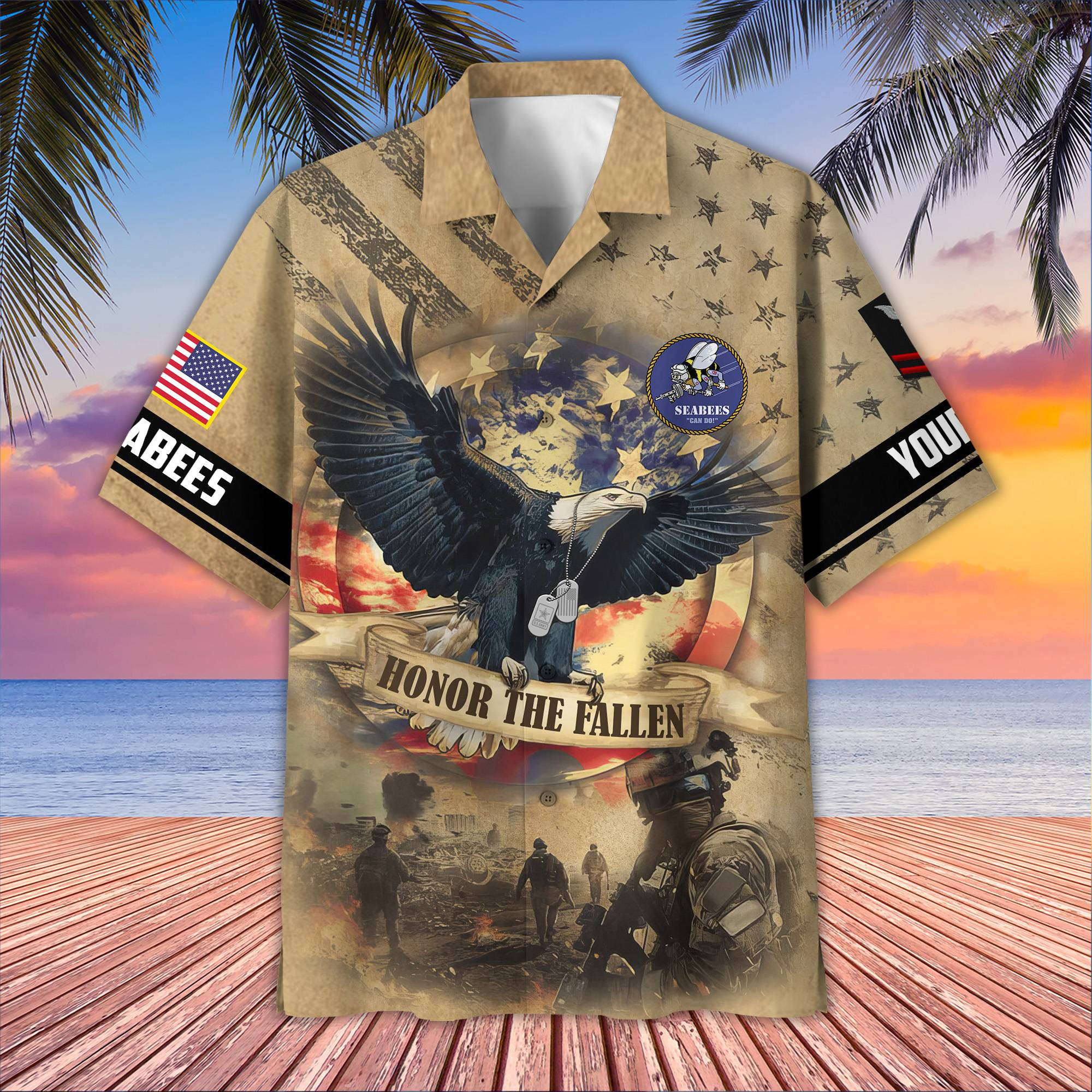 Premium Custom US Seabees Hawaiian Shirt VPVC407109, Gifts For Seabees Veteran, Best Gifts On Father’s Day, Armed Forces Day, Independence Day, Veterans Day