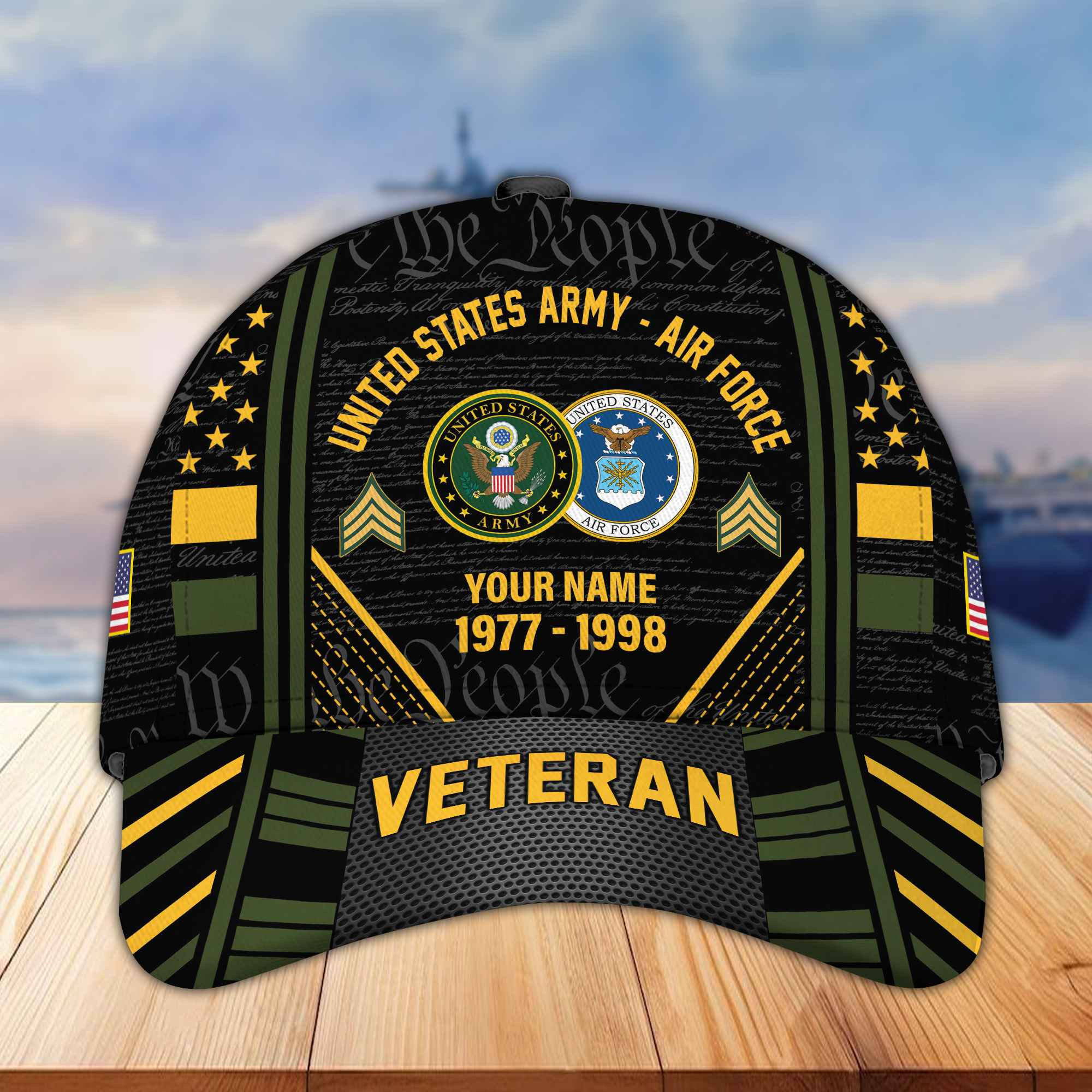 Premium US Army – Air Force Veteran Custom Hat BPVC040611