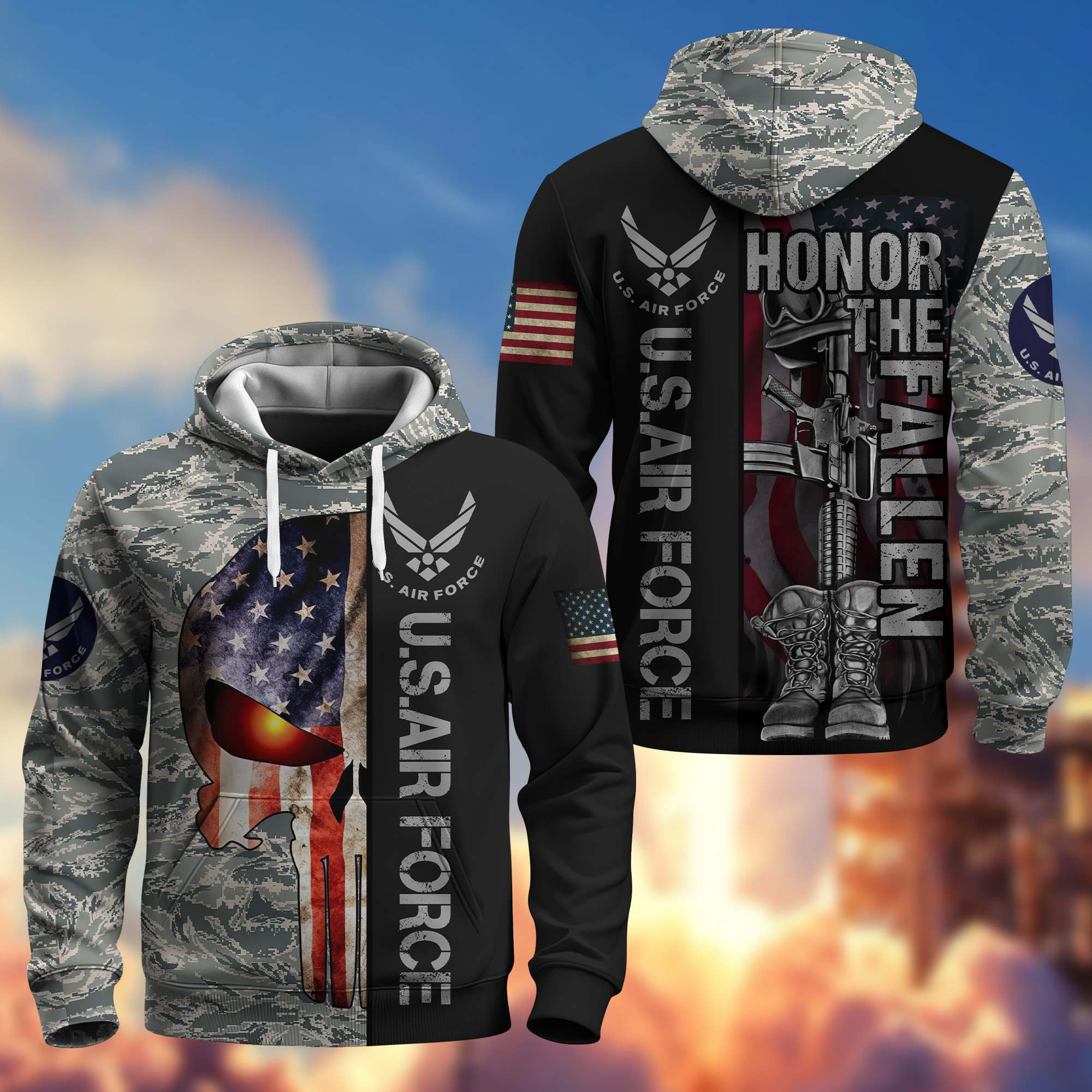Premium USAF Zip Up Hoodie, Gifts For US Air Force Veteran BPVC040615