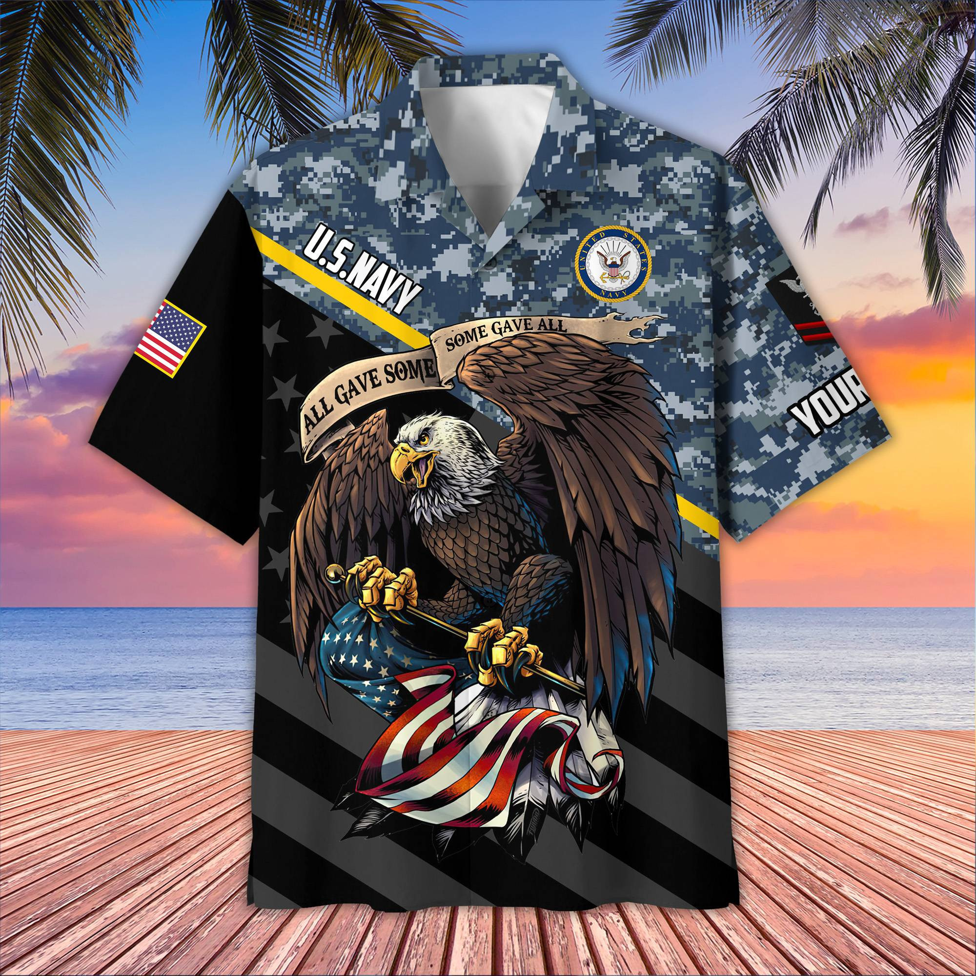 Premium Custom US Navy Hawaiian Shirt VPVC407402, Gifts For Navy Veteran, Best Gifts On Father’s Day, Armed Forces Day, Independence Day, Veterans Day