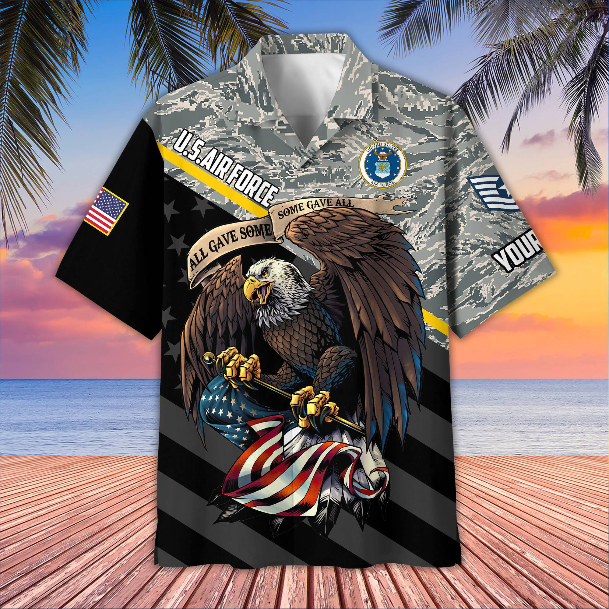 Premium Custom USAF Hawaiian Shirt VPVC407404, Gifts For Air Force Veteran, Best Gifts On Father’s Day, Armed Forces Day, Independence Day, Veterans Day