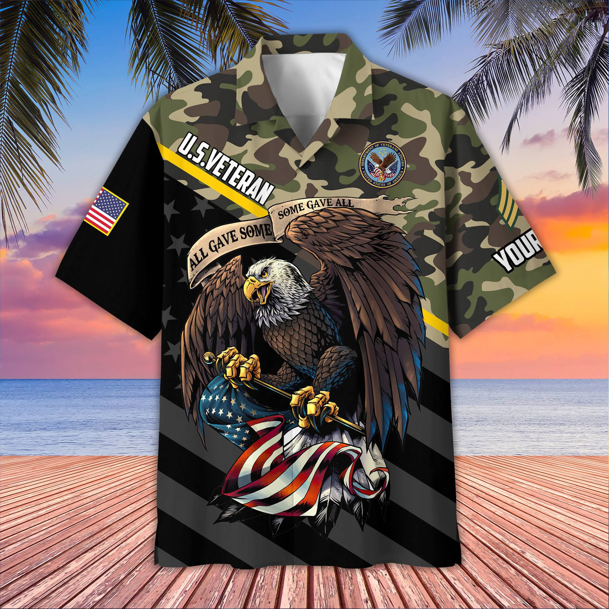 Premium Custom US Veteran Hawaiian Shirt VPVC407407, Gifts For US Veteran, Best Gifts On Father’s Day, Armed Forces Day, Independence Day, Veterans Day