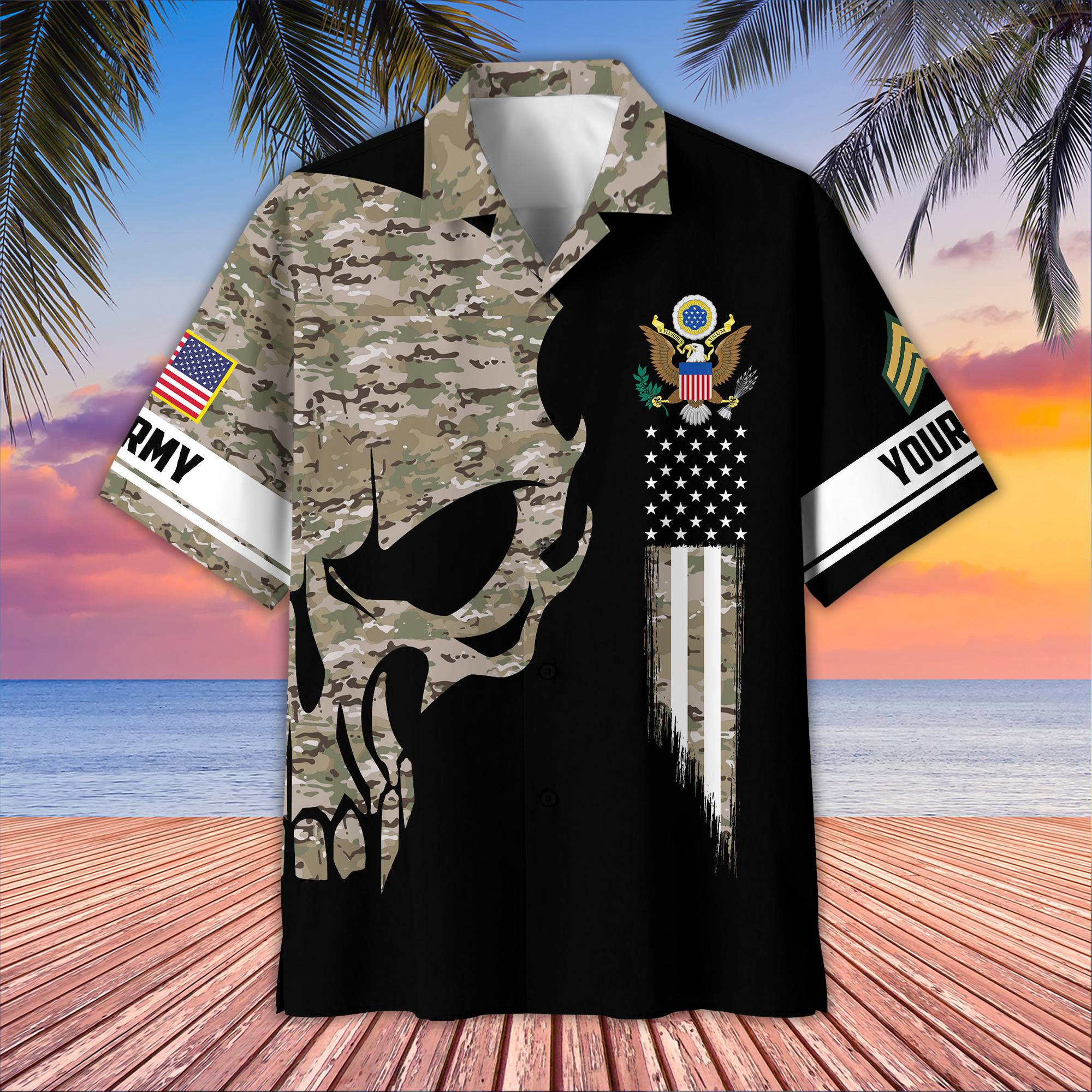 US Army Custom Hawaiian Shirt VPVC407501, Gifts For Army Veteran, Best Gifts On Father’s Day, Armed Forces Day, Independence Day, Veterans Day