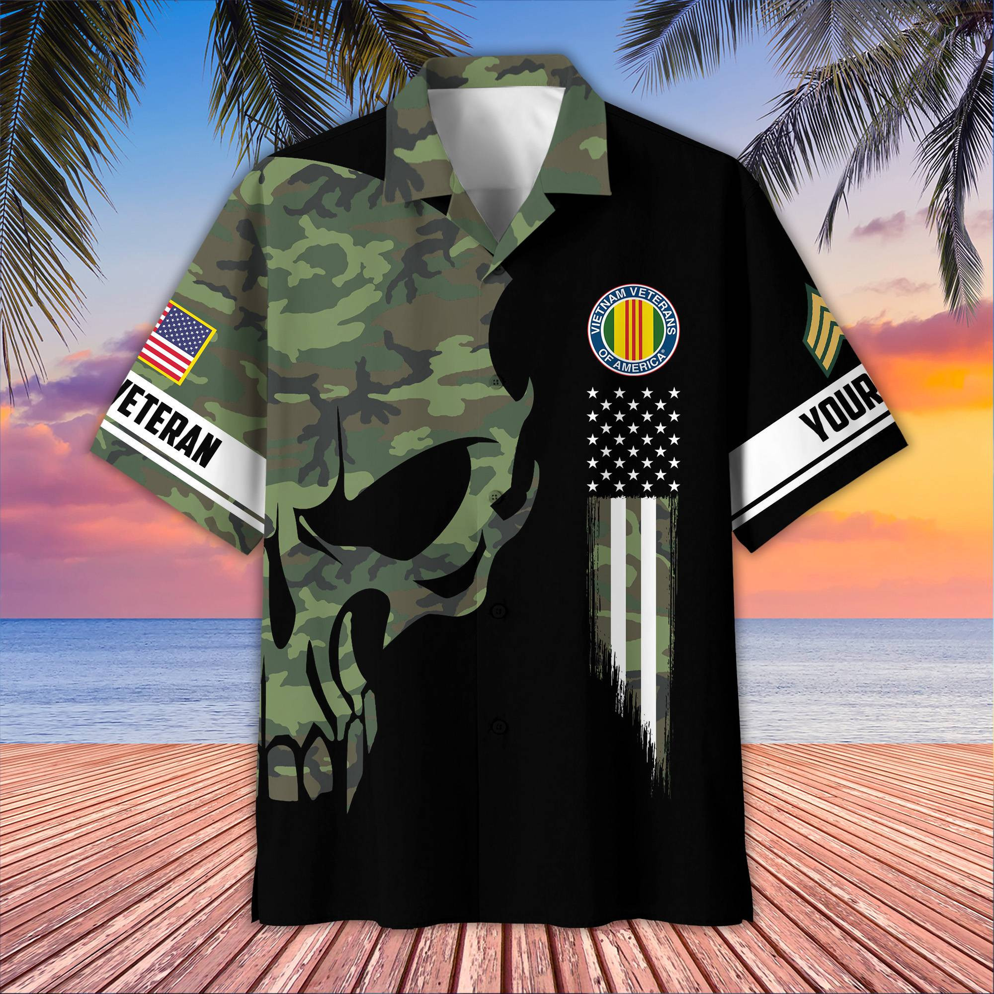 Vietnam Veteran Custom Hawaiian Shirt VPVC407506, Gifts For Vietnam Veteran, Best Gifts On Father’s Day, Armed Forces Day, Independence Day, Veterans Day