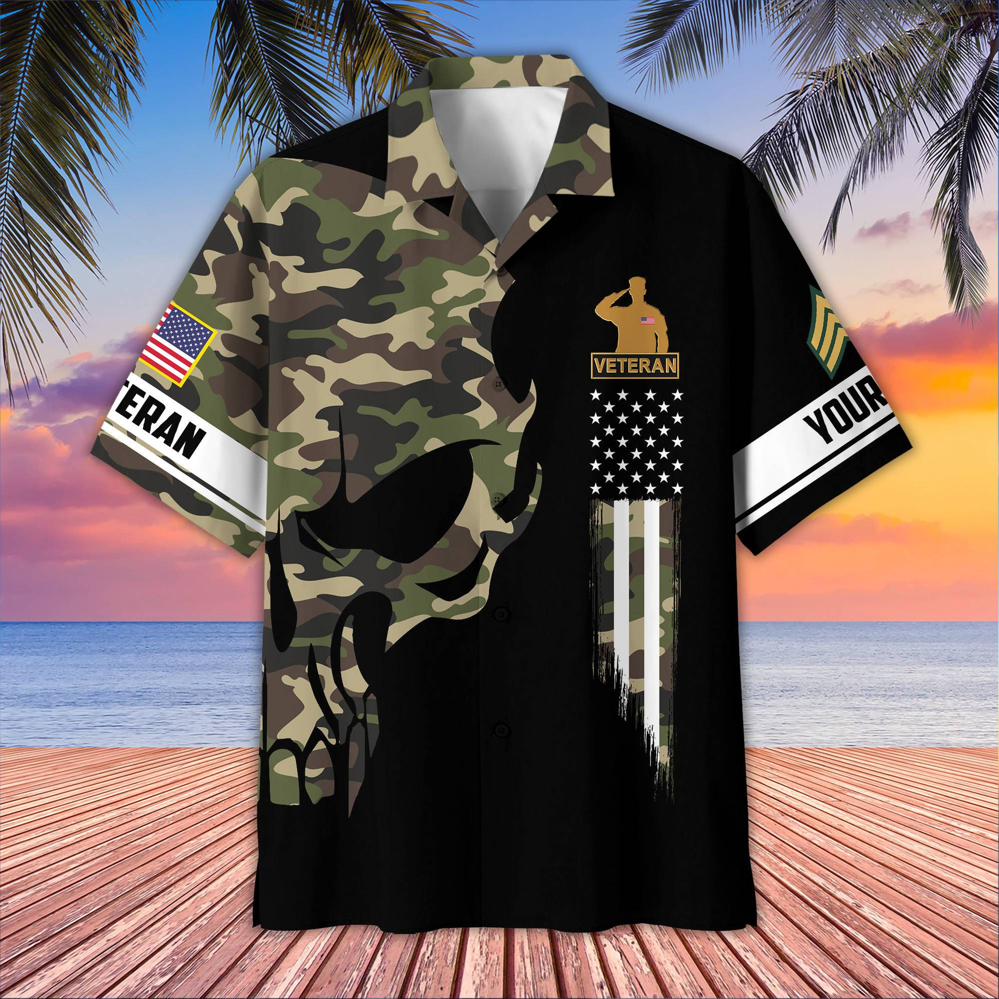 US Veteran Custom Hawaiian Shirt VPVC407507, Gifts For US Veteran, Best Gifts On Father’s Day, Armed Forces Day, Independence Day, Veterans Day