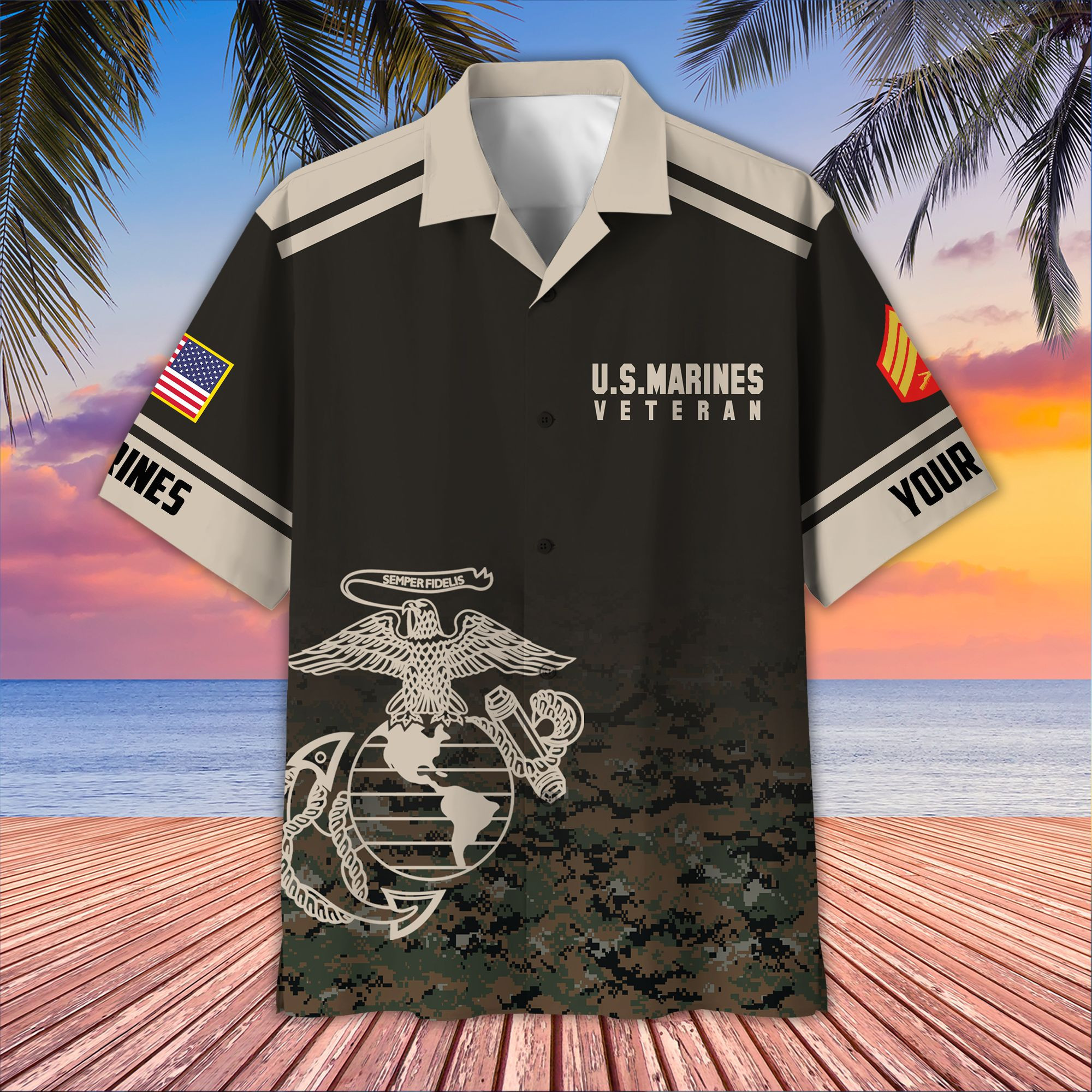 Premium Custom USMC Hawaiian Shirt VPVC407303, Gifts For Marine Veteran, Best Gifts On Father’s Day, Armed Forces Day, Independence Day, Veterans Day