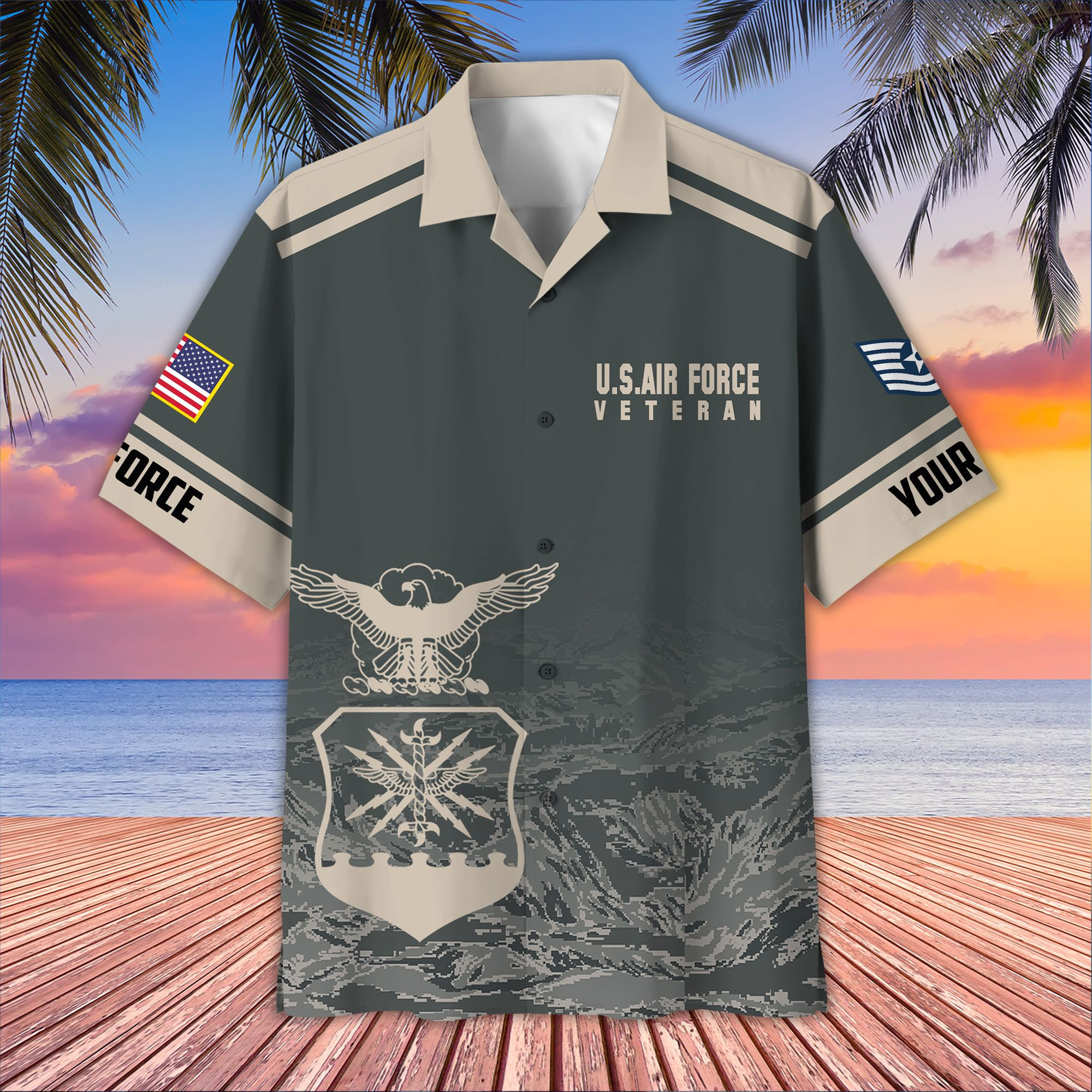 Premium Custom USAF Hawaiian Shirt VPVC407304, Gifts For Air Force Veteran, Best Gifts On Father’s Day, Armed Forces Day, Independence Day, Veterans Day