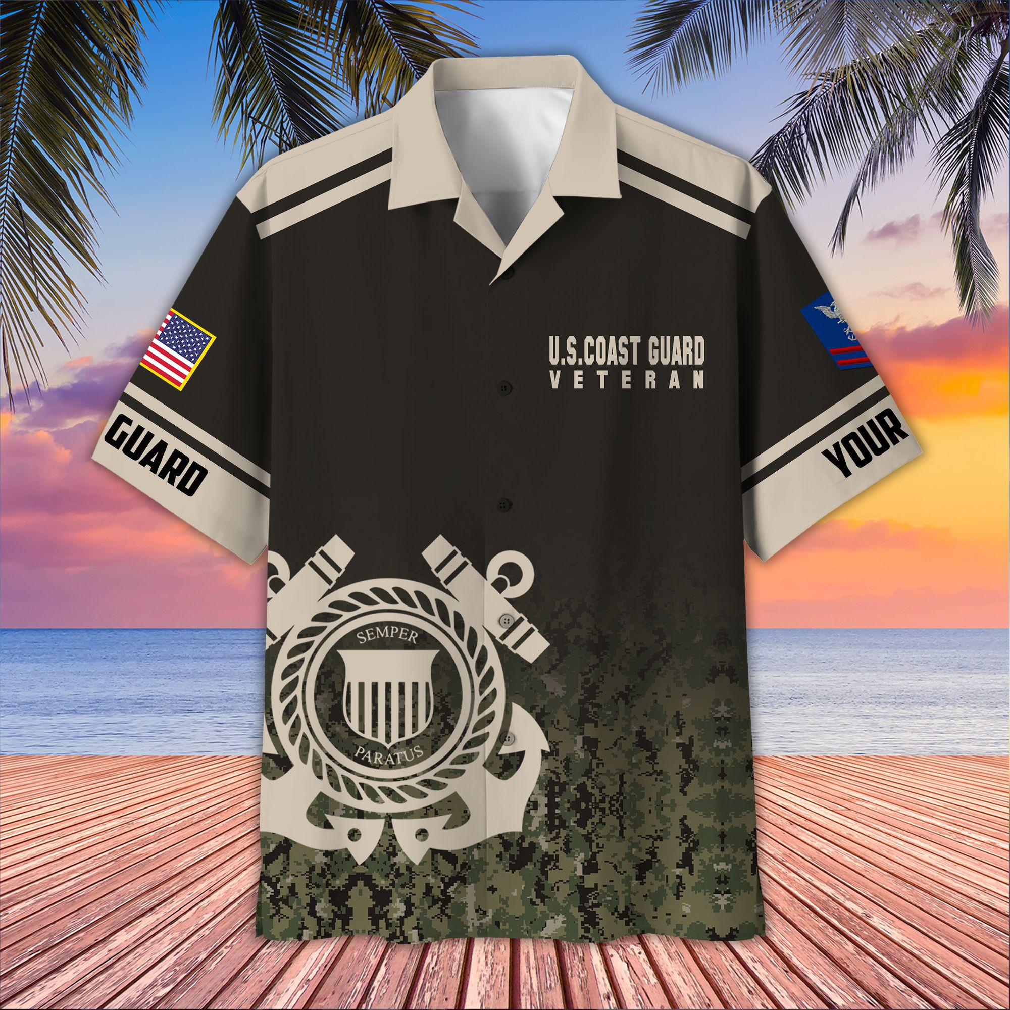 Premium Custom USCG Hawaiian Shirt VPVC407305, Gifts For Coast Guard Veteran, Best Gifts On Father’s Day, Armed Forces Day, Independence Day, Veterans Day