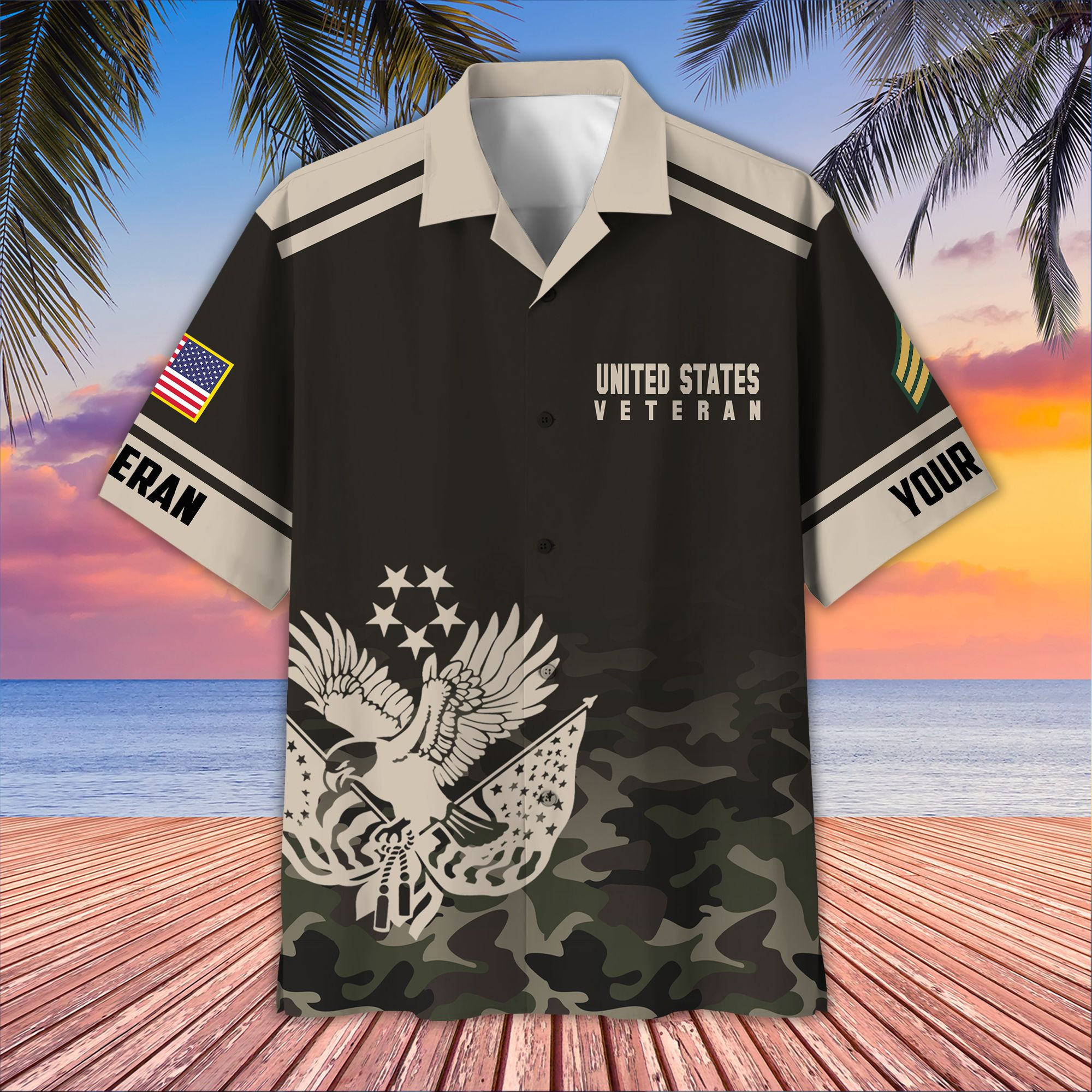 Premium Custom US Veteran Hawaiian Shirt VPVC407307, Gifts For US Veteran, Best Gifts On Father’s Day, Armed Forces Day, Independence Day, Veterans Day