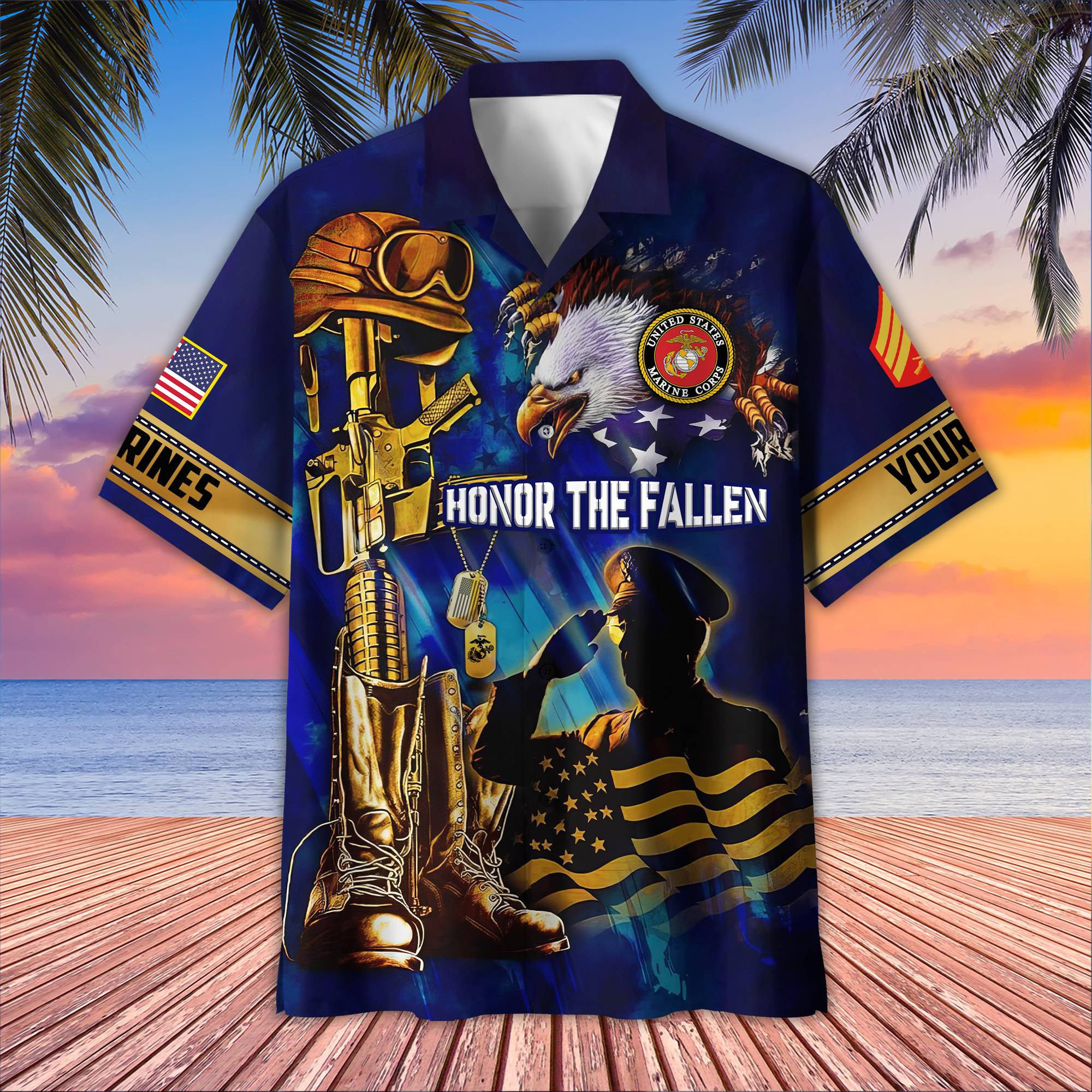 Premium Custom USMC Hawaiian Shirt VPVC407703, Gifts For Marine Veteran, Best Gifts On Father’s Day, Armed Forces Day, Independence Day, Veterans Day
