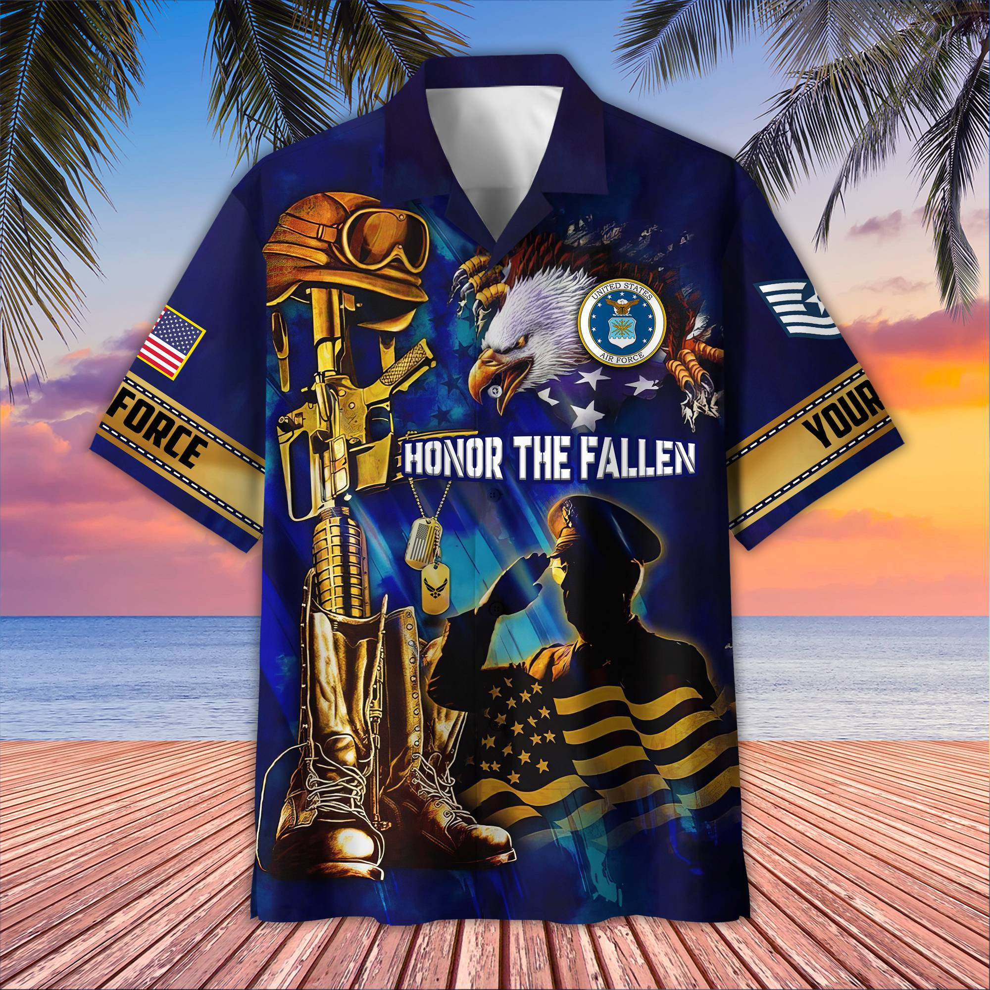Premium Custom USAF Hawaiian Shirt VPVC407704, Gifts For Air Force Veteran, Best Gifts On Father’s Day, Armed Forces Day, Independence Day, Veterans Day