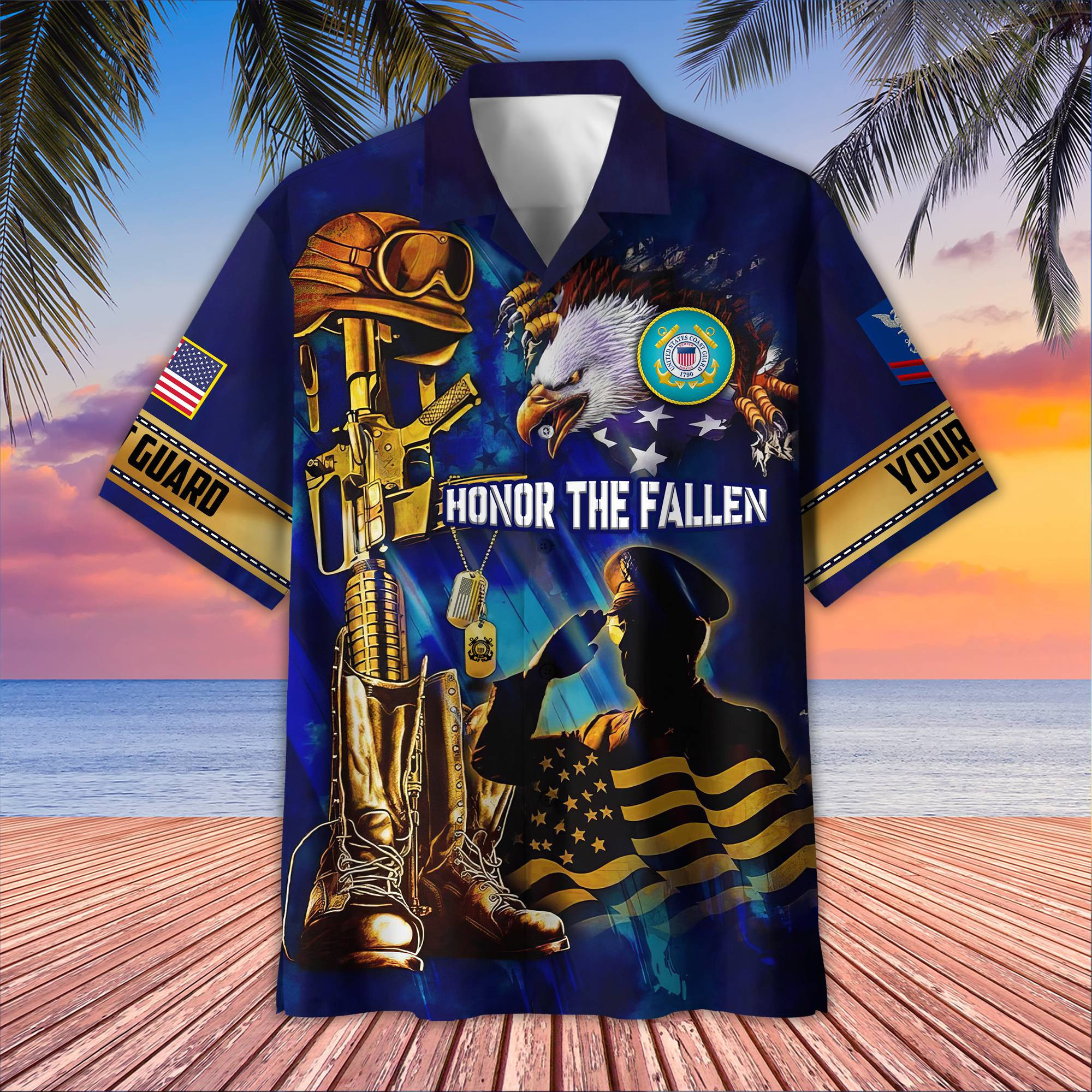 Premium Custom USCG Hawaiian Shirt VPVC407705, Gifts For Coast Guard Veteran, Best Gifts On Father’s Day, Armed Forces Day, Independence Day, Veterans Day