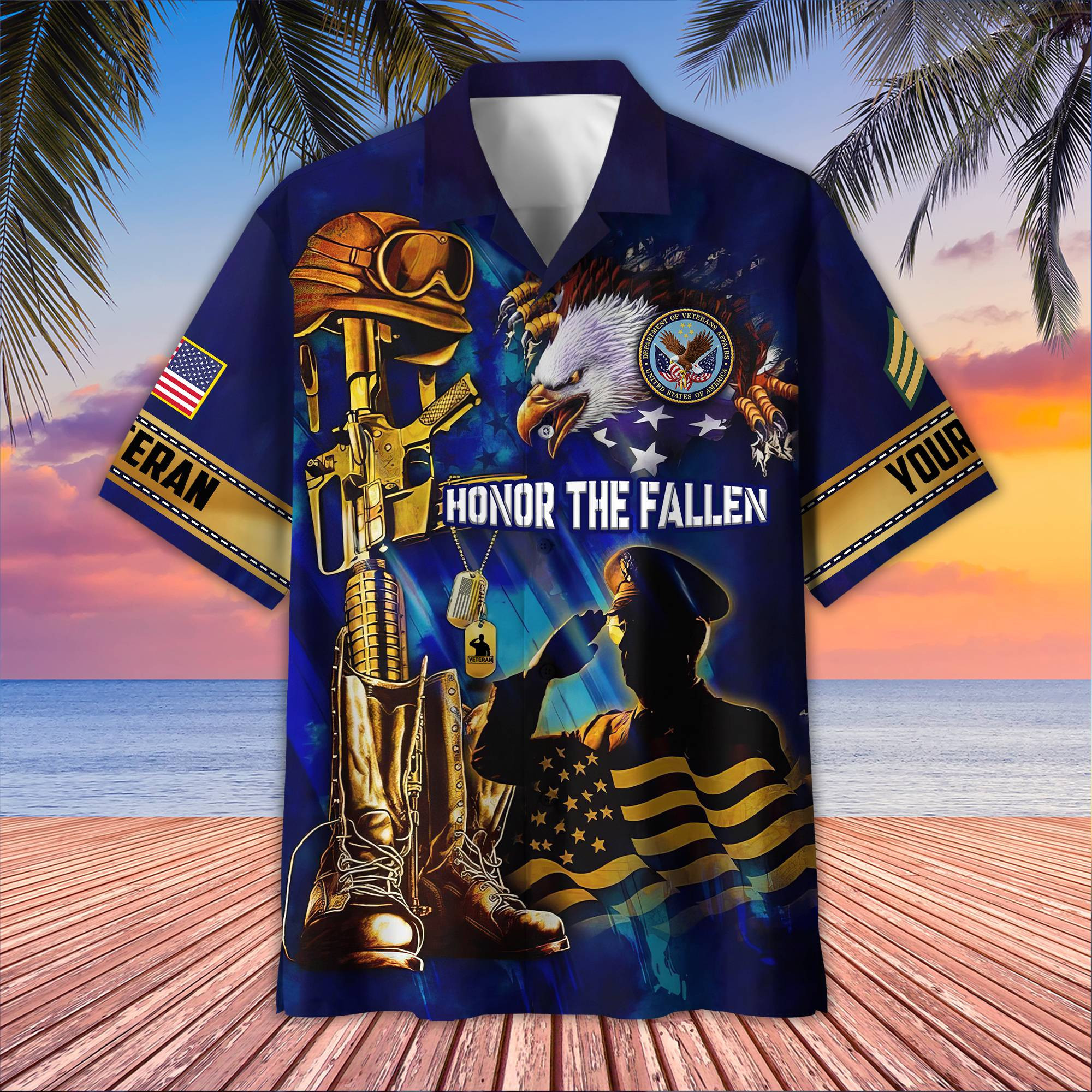 Premium Custom US Veteran Hawaiian Shirt VPVC407707, Gifts For US Veteran, Best Gifts On Father’s Day, Armed Forces Day, Independence Day, Veterans Day