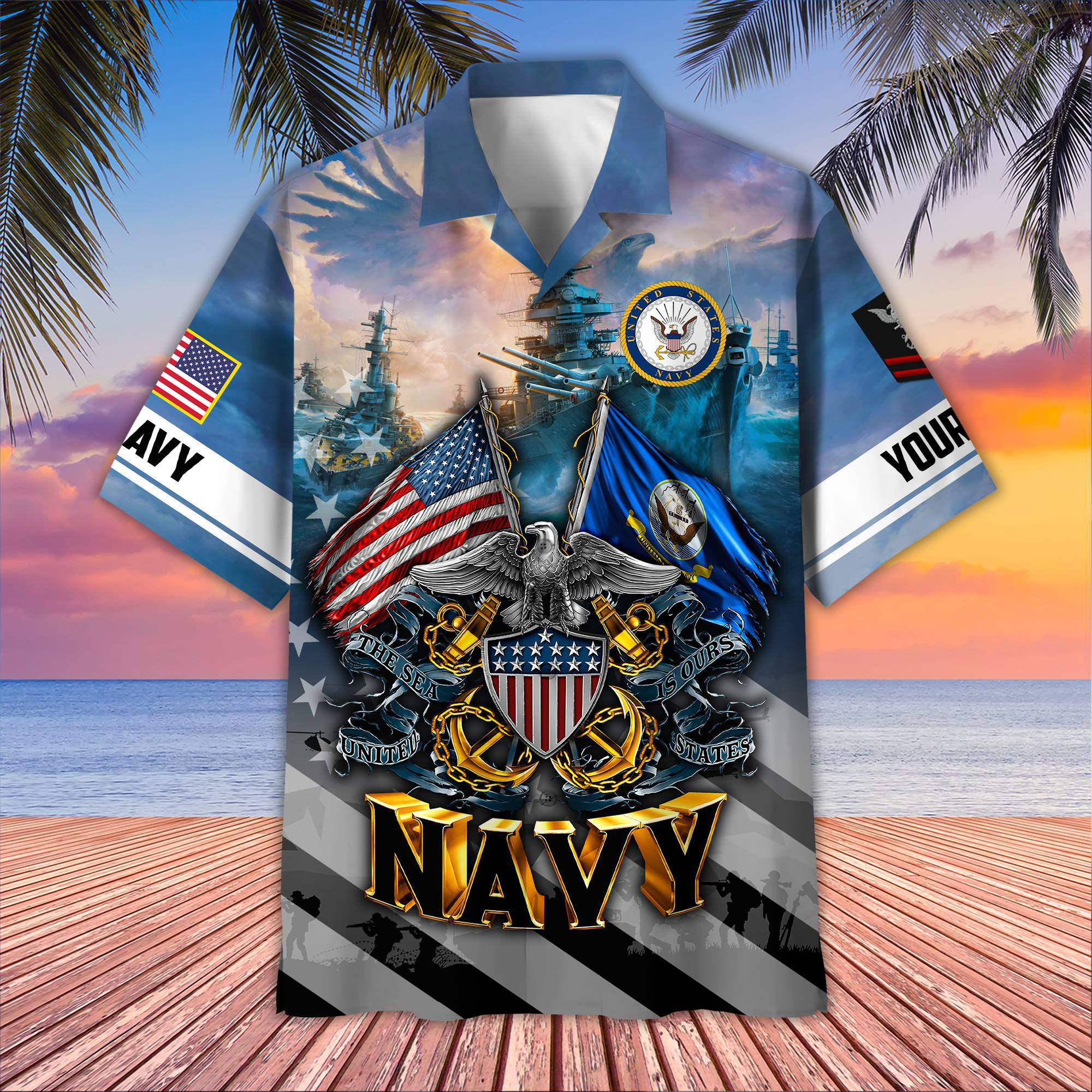 US Navy Custom Hawaiian Shirt VPVC407802, Gifts For Navy Veteran, Best Gifts On Father’s Day, Armed Forces Day, Independence Day, Veterans Day