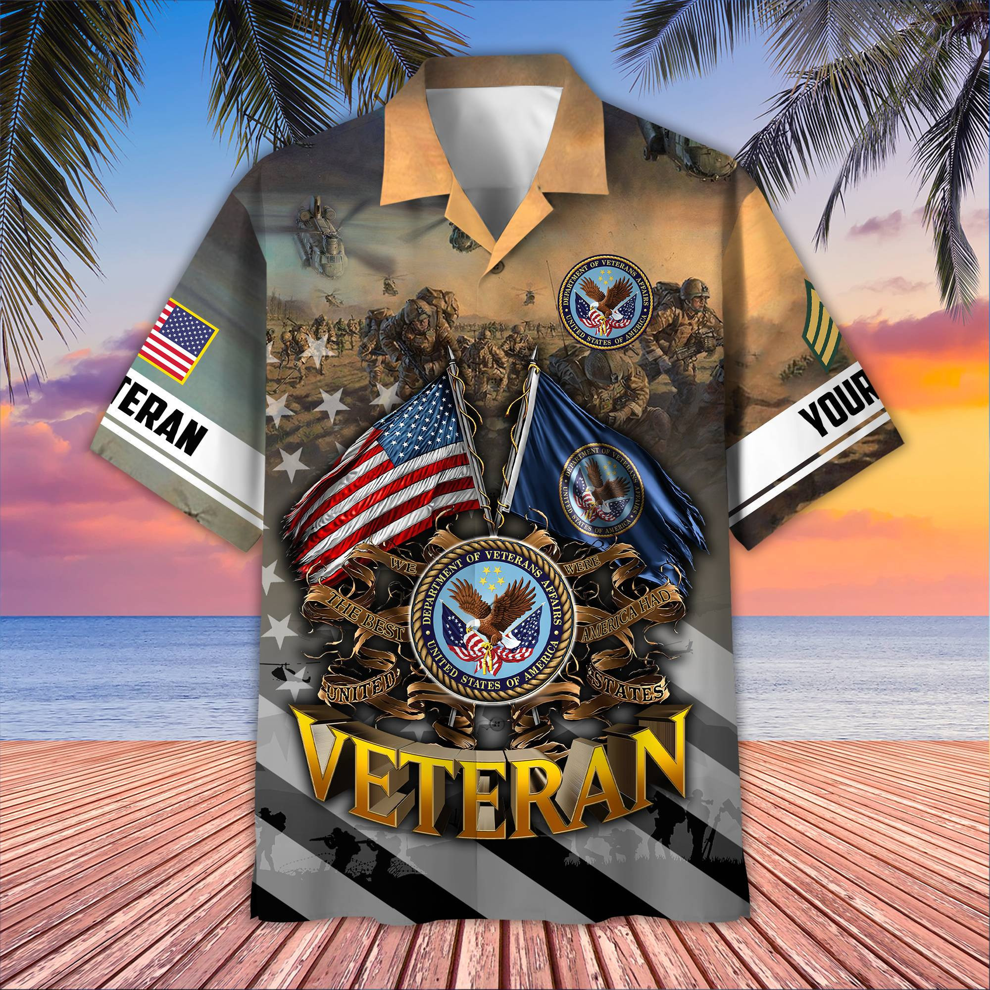 US Veteran Custom Hawaiian Shirt VPVC407807, Gifts For US Veteran, Best Gifts On Father’s Day, Armed Forces Day, Independence Day, Veterans Day