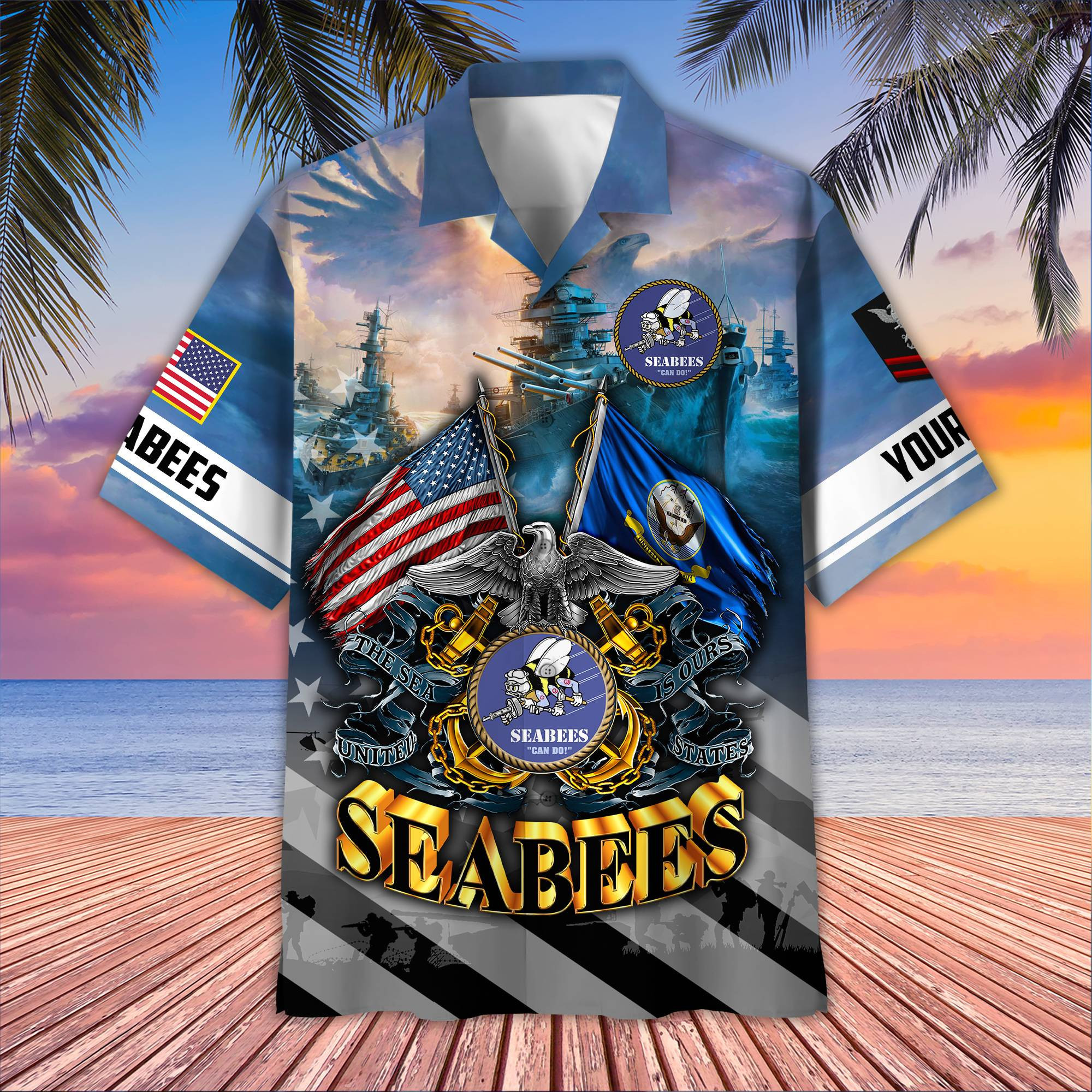 US Seabees Custom Hawaiian Shirt VPVC407809, Gifts For Seabees Veteran, Best Gifts On Father’s Day, Armed Forces Day, Independence Day, Veterans Day