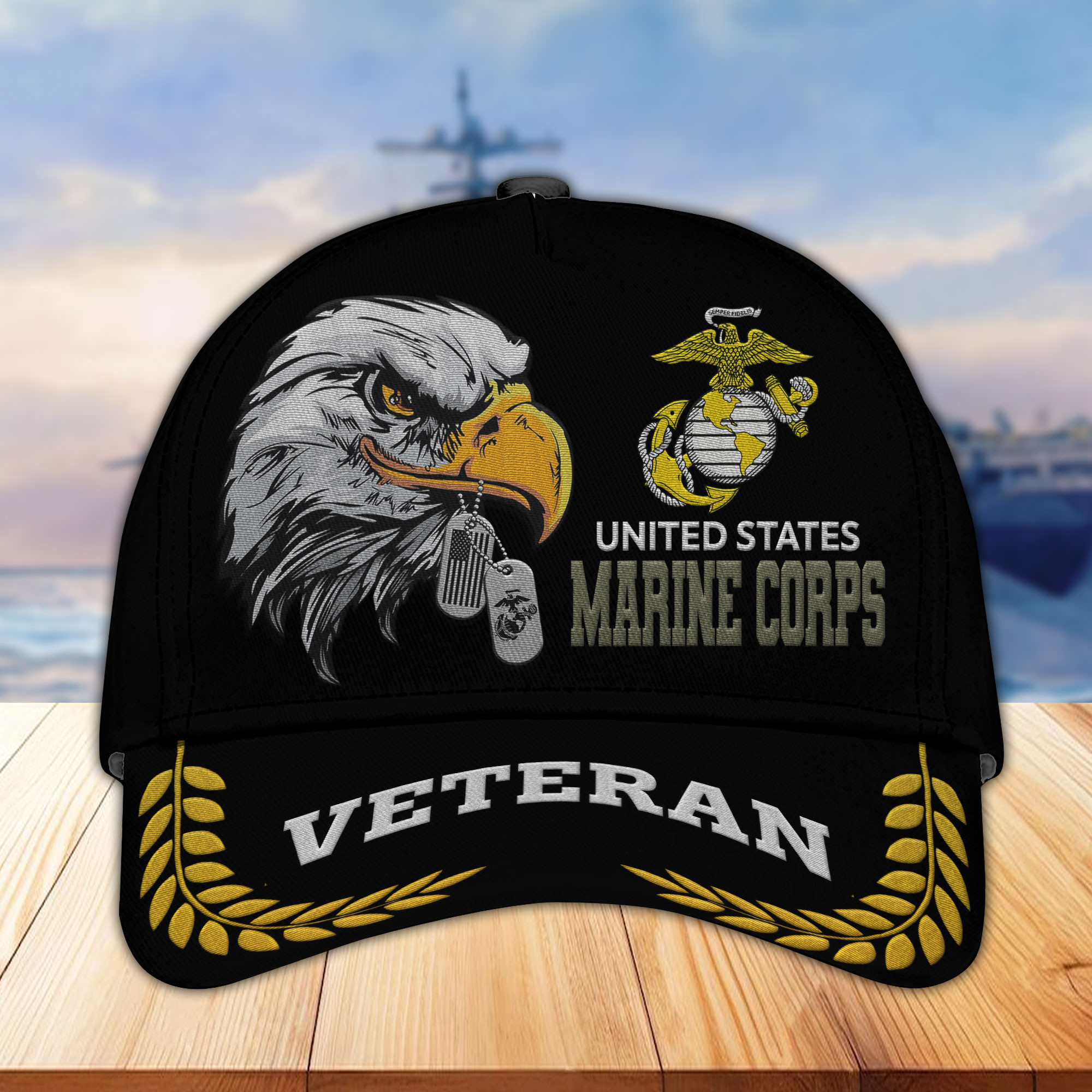 Unique Custom Name, Rank, Year, USMC Embroidered Hats VPVC307011, Gifts For Marine Veteran, Best Gifts On Father’s Day, Independence Day, Veterans Day