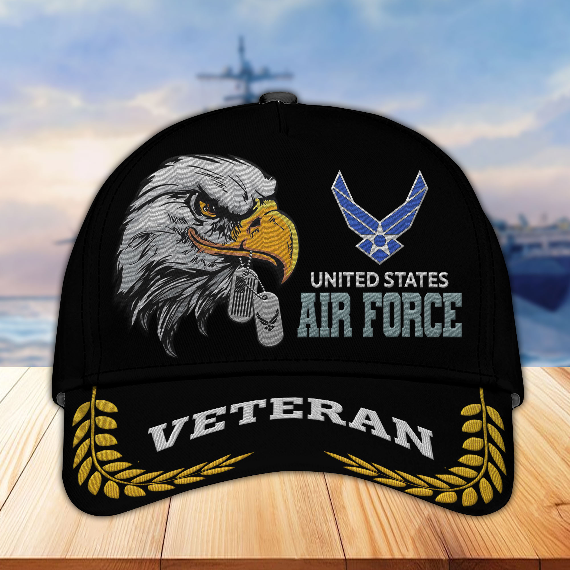 Unique Custom Name, Rank, Year, USAF Embroidered Hats VPVC307004, Gifts For Air Force Veteran, Best Gifts On Father’s Day, Independence Day, Veterans Day