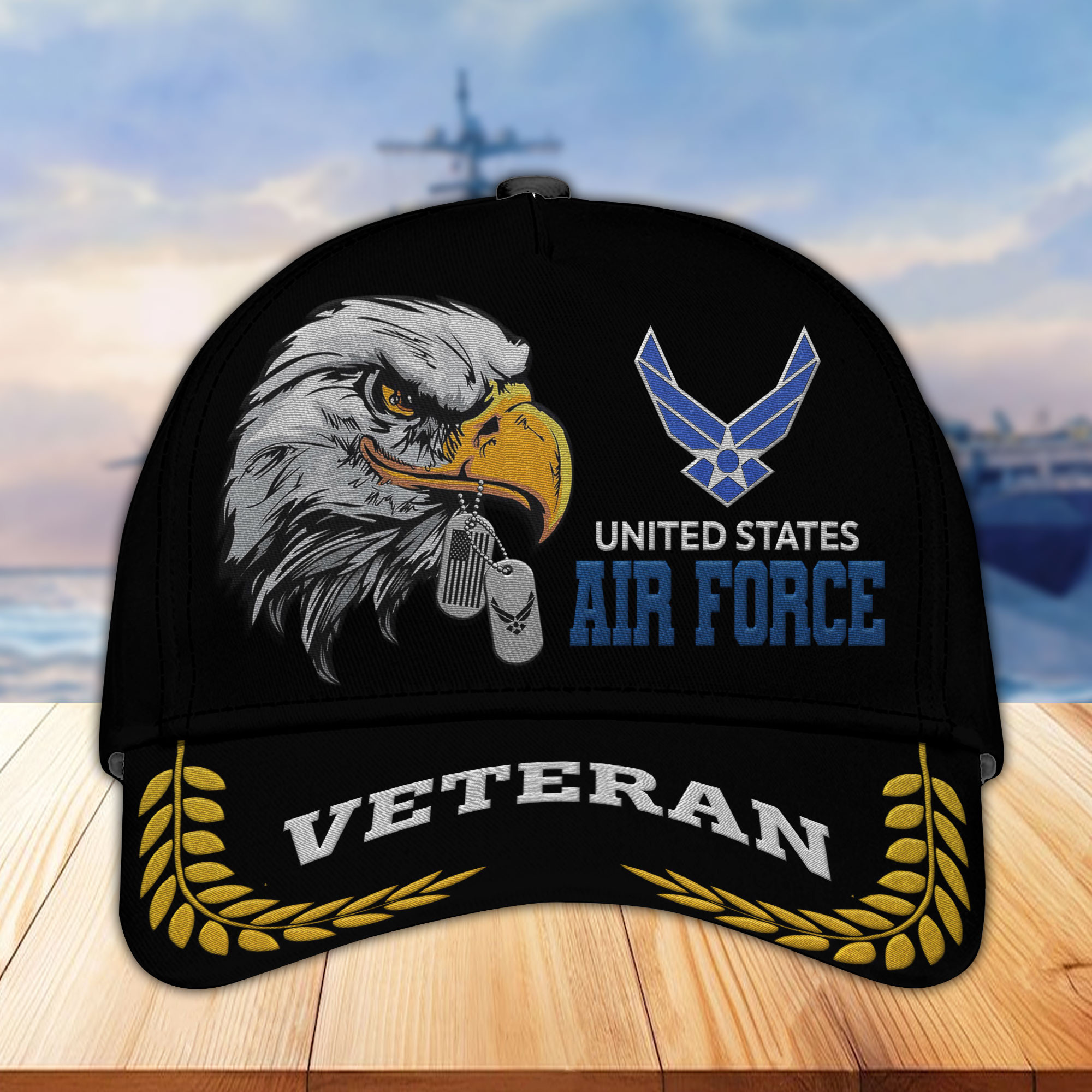 Unique Custom Name, Rank, Year, USAF Embroidered Hats VPVC307012, Gifts For Air Force Veteran, Best Gifts On Father’s Day, Independence Day, Veterans Day