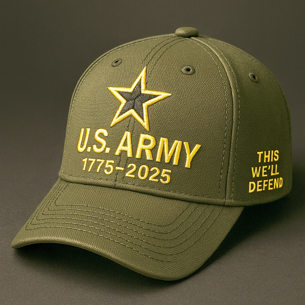 Premium 250th Anniversary Of The Army Embroidered Hats VPVC307805, Gifts For Army Veteran, Gifts On Father’s Day, Veterans Day
