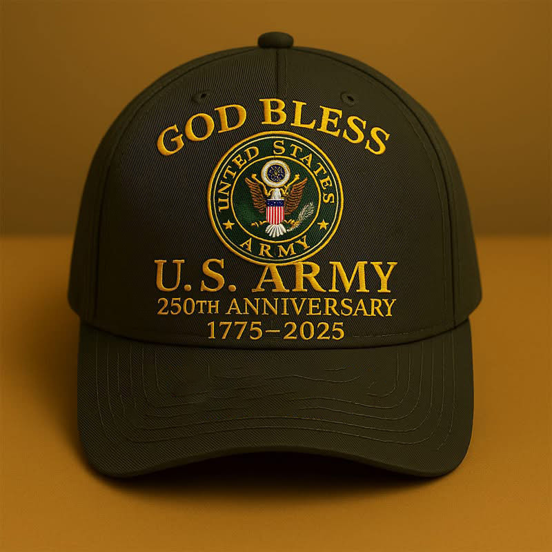 Premium 250th Anniversary Of The Army Embroidered Hats VPVC307808, Gifts For Army Veteran, Gifts On Father’s Day, Veterans Day
