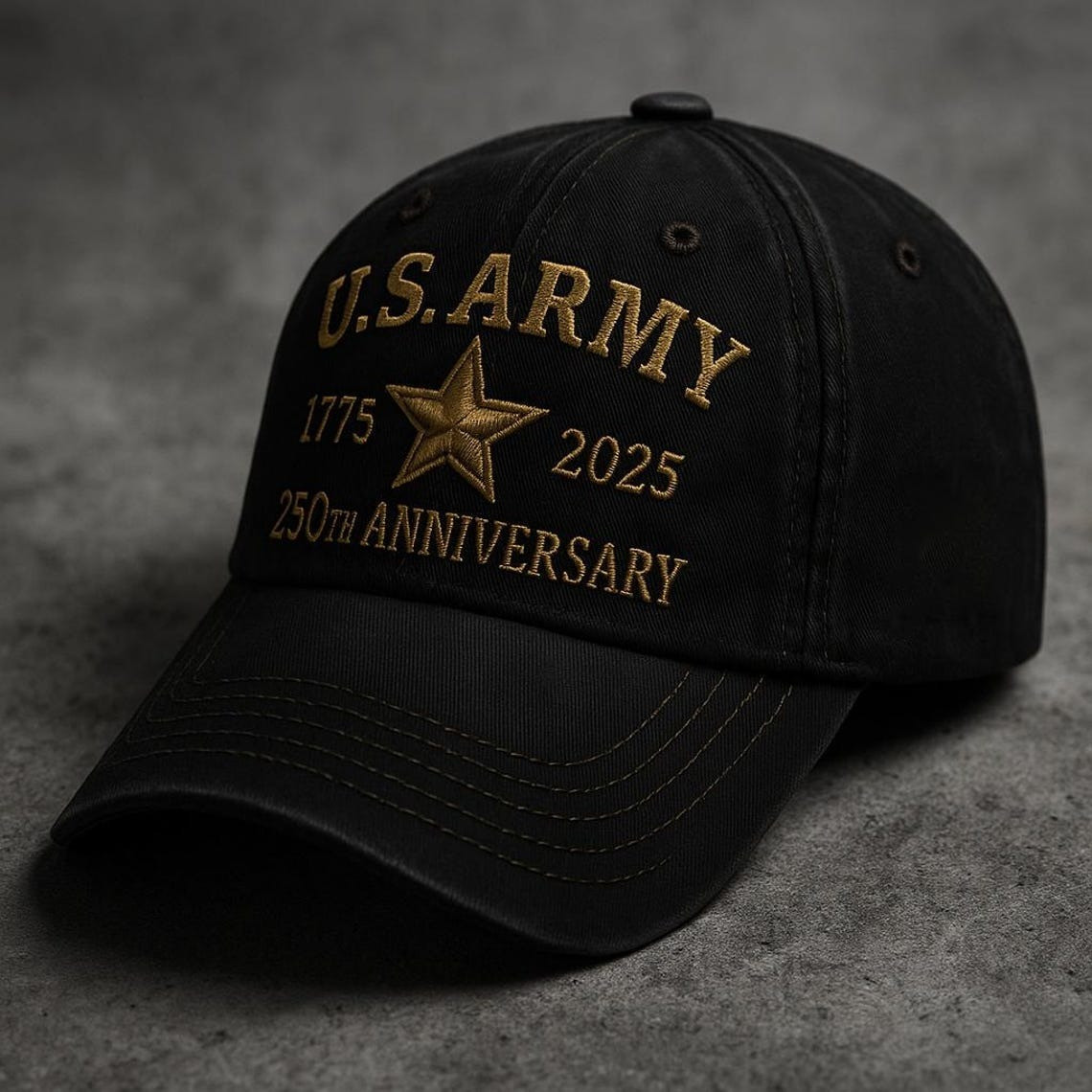 Premium 250th Anniversary Of The Army Embroidered Hats VPVC307819, Gifts For Army Veteran, Gifts On Father’s Day, Veterans Day
