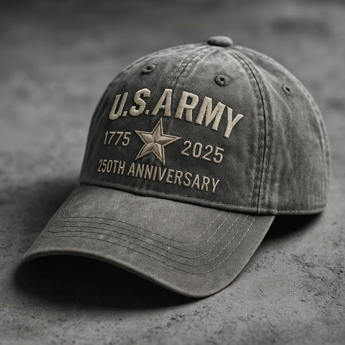 Premium 250th Anniversary Of The Army Embroidered Hats VPVC307820, Gifts For Army Veteran, Gifts On Father’s Day, Veterans Day