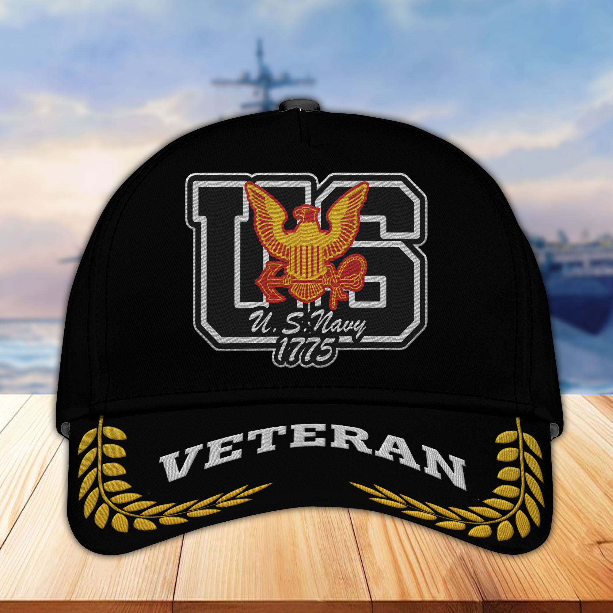 Premium Custom US Navy Embroidered Hats VPVC307102, Gifts For Navy Veteran, Best Gifts On Father’s Day, Armed Forces Day, Independence Day, Veterans Day