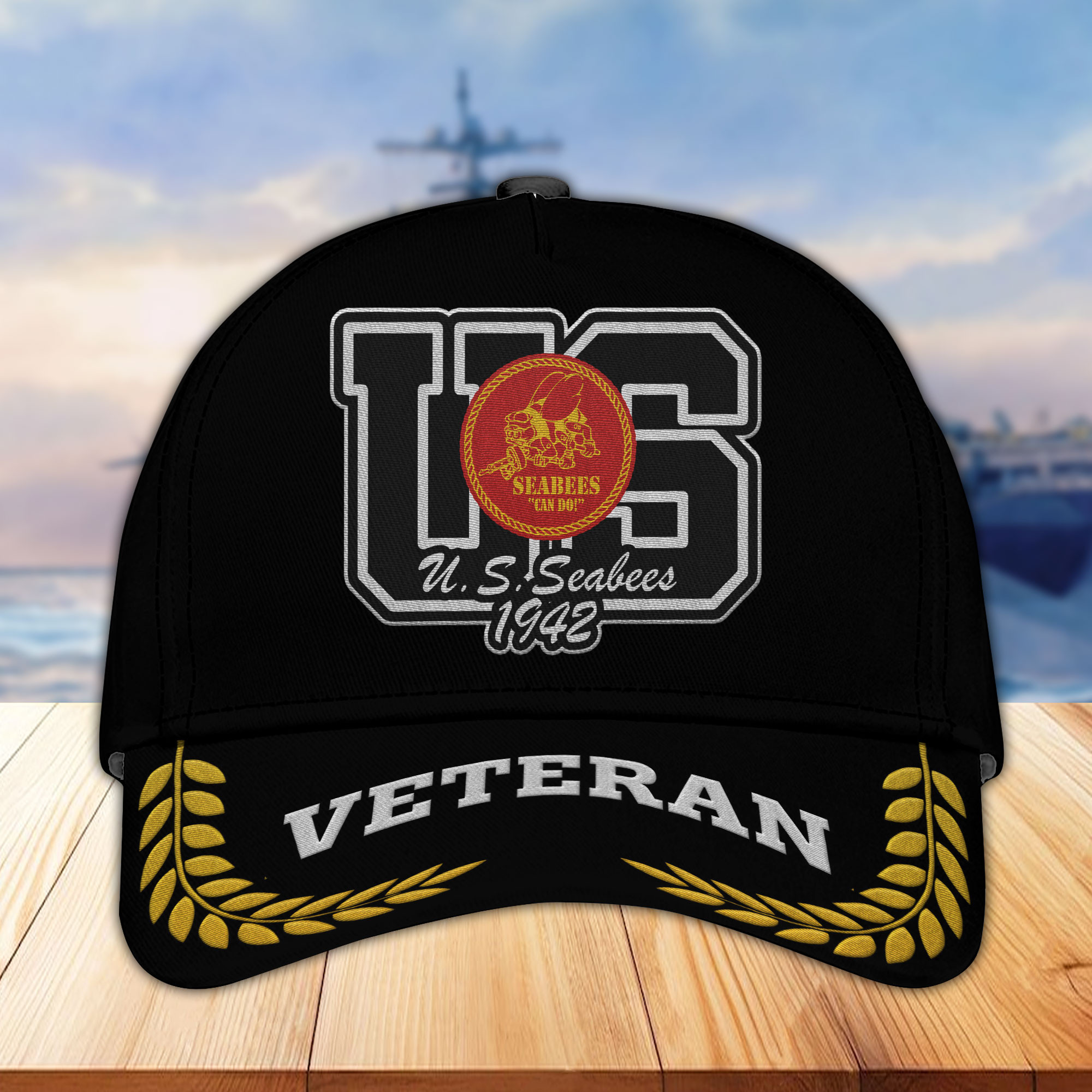 Premium Custom US Seabees Embroidered Hats VPVC307109, Gifts For Seabees Veteran, Best Gifts On Father’s Day, Armed Forces Day, Independence Day, Veterans Day